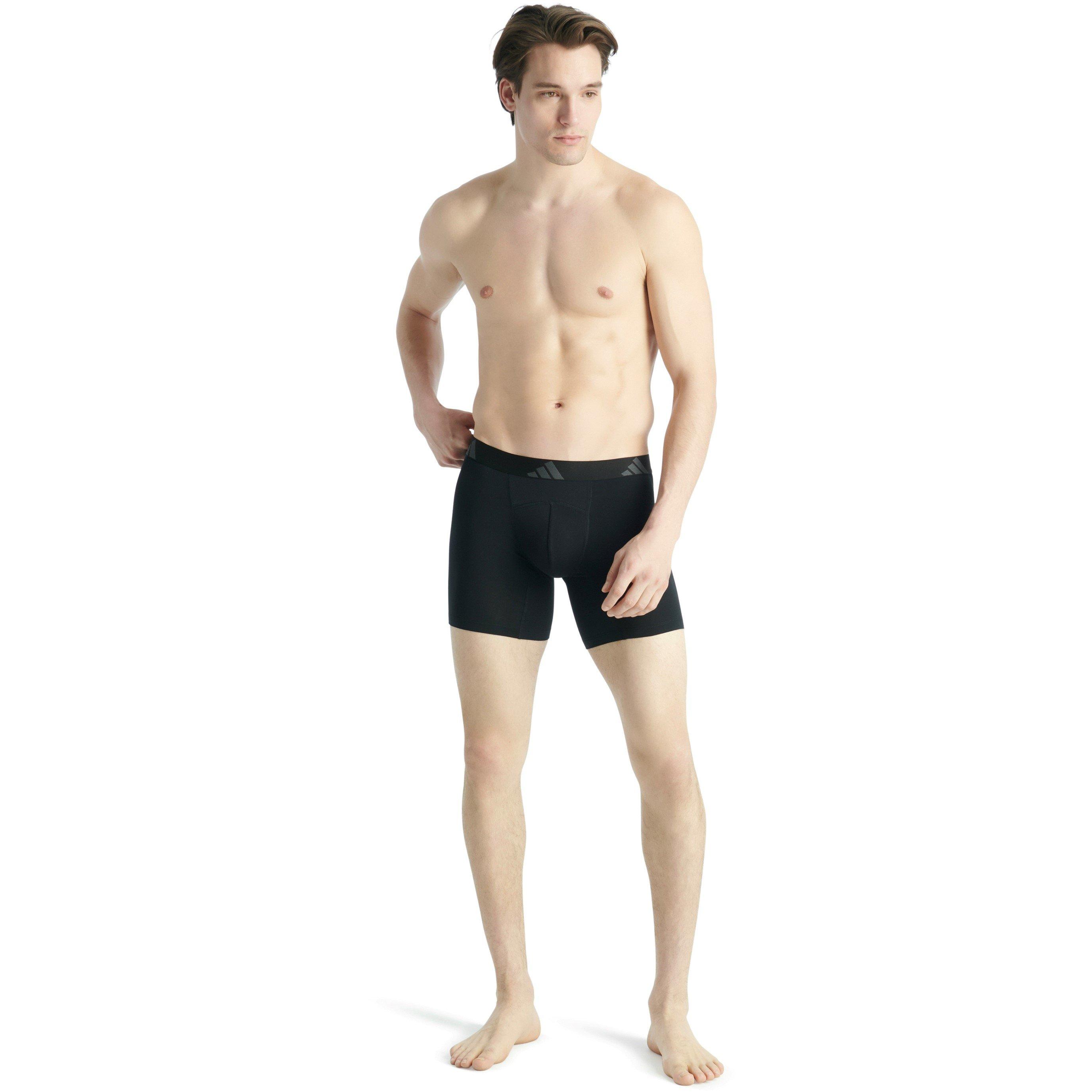 Crna - adidas - Adidas Sport Active Flex Cotton Ergonomic Boxer Brief (2PK) - 2