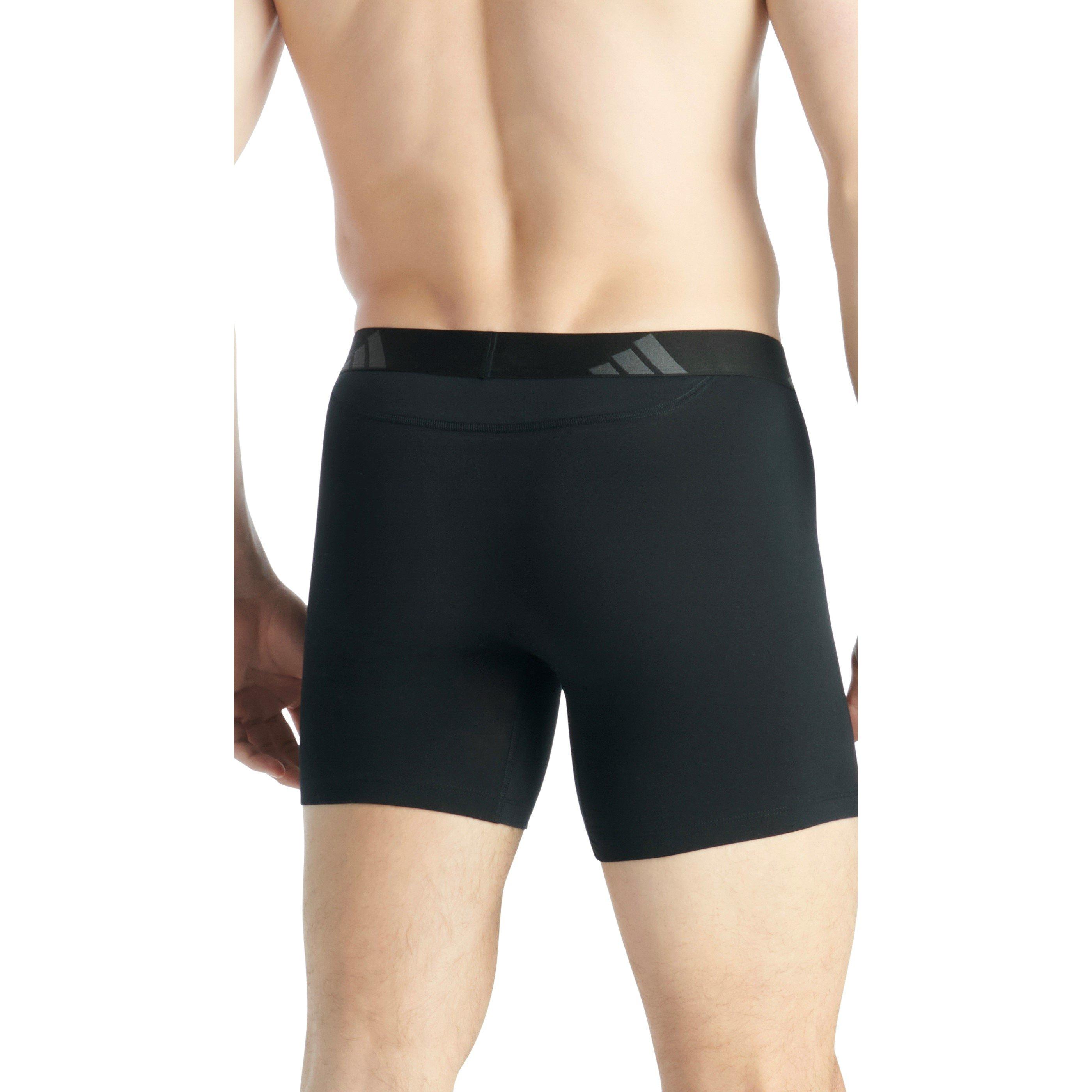 Crna - adidas - Adidas Sport Active Flex Cotton Ergonomic Boxer Brief (2PK) - 3