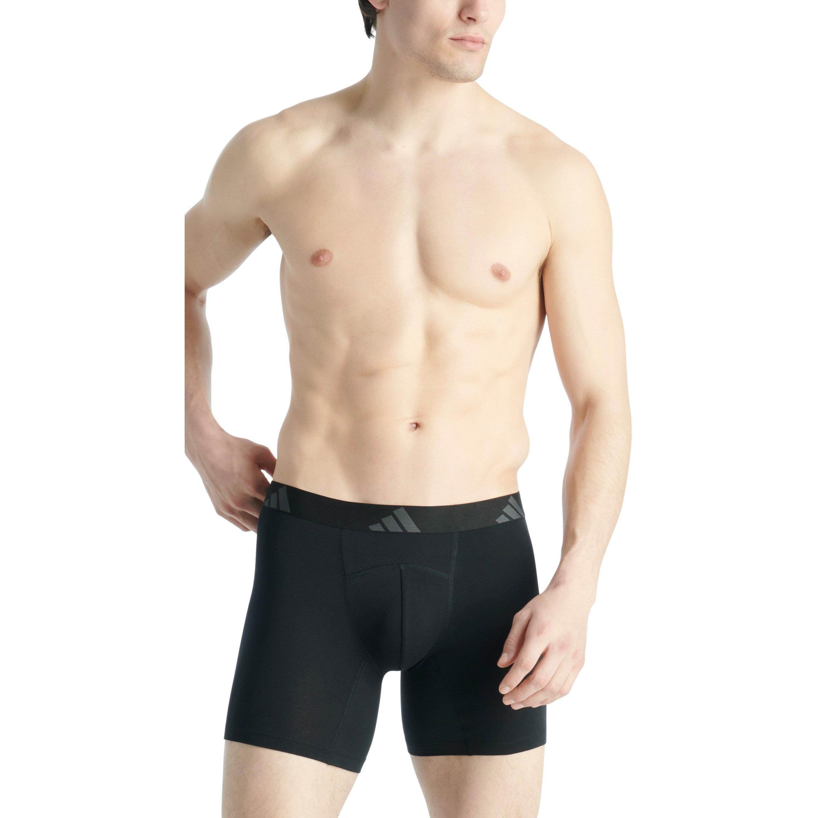 Crna - adidas - Adidas Sport Active Flex Cotton Ergonomic Boxer Brief (2PK) - 4