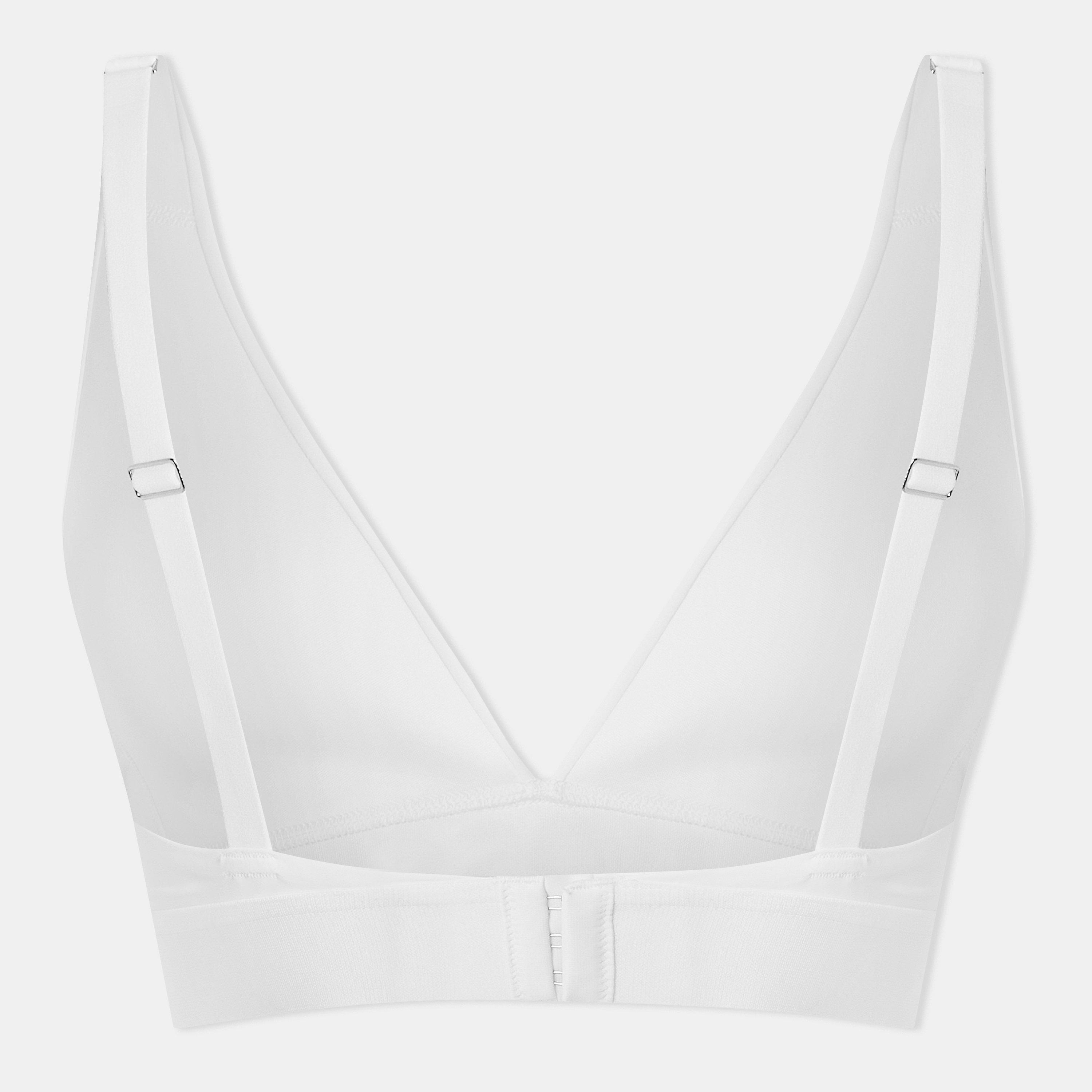 White - Boss - Women's  Bodywear Logo Padded Triangle Bra - 2