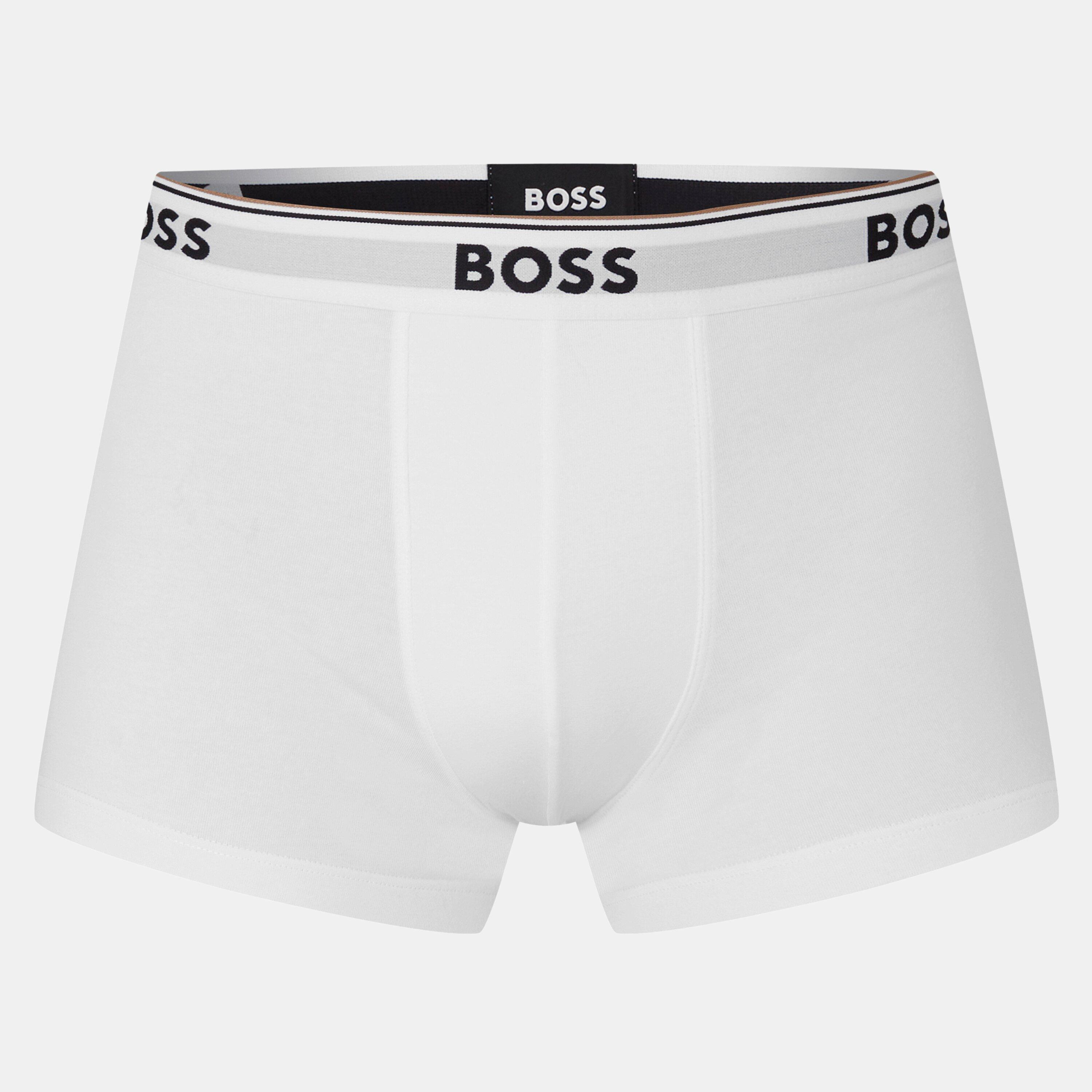 Boss Mens BOSS Bodywear 3-Pack Boxer Shorts with Logo Detail - White 100 - Large