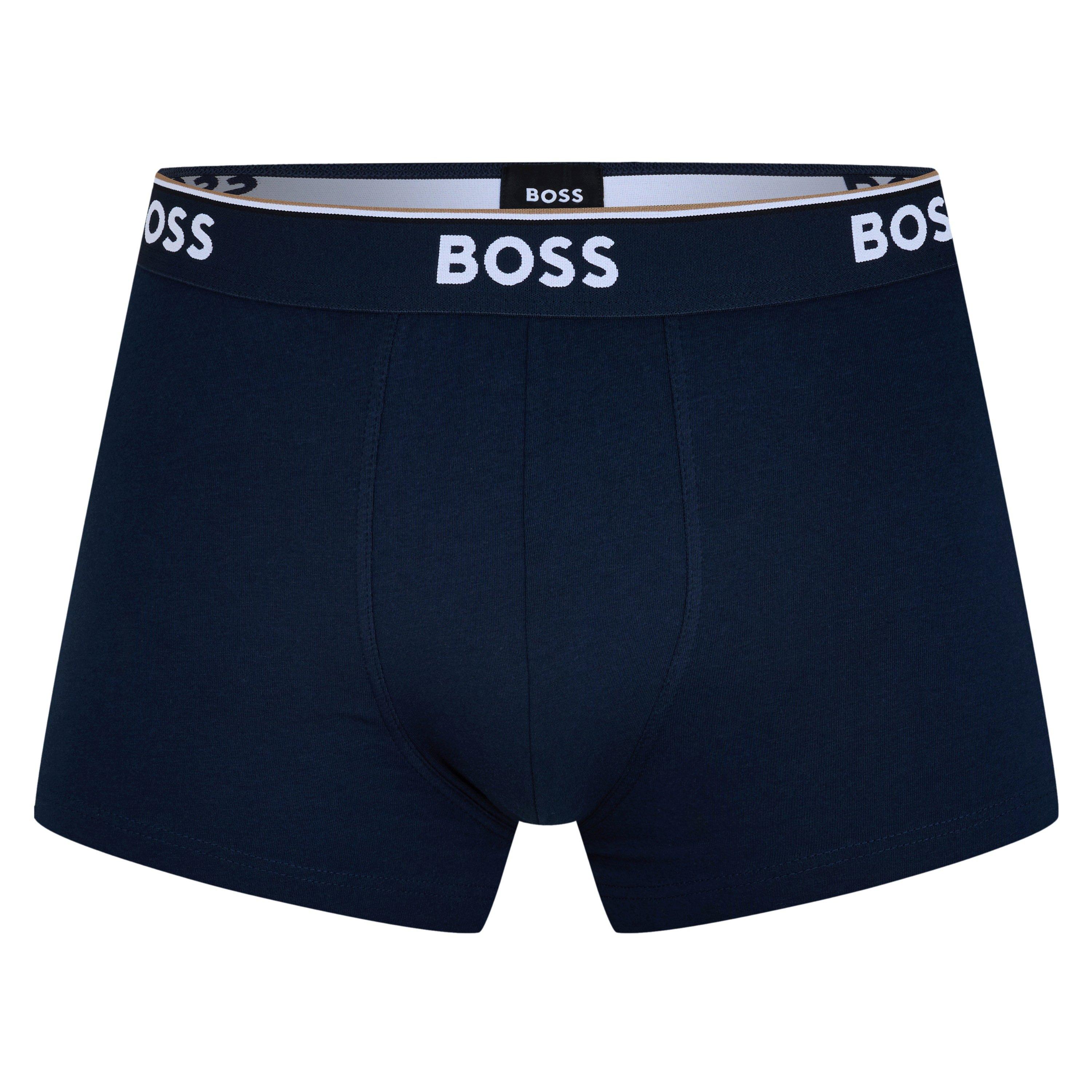 Blk/Nvy/Blu 487 - Boss - Mens BOSS Bodywear 3-Pack Boxer Shorts with Logo Detail - 7