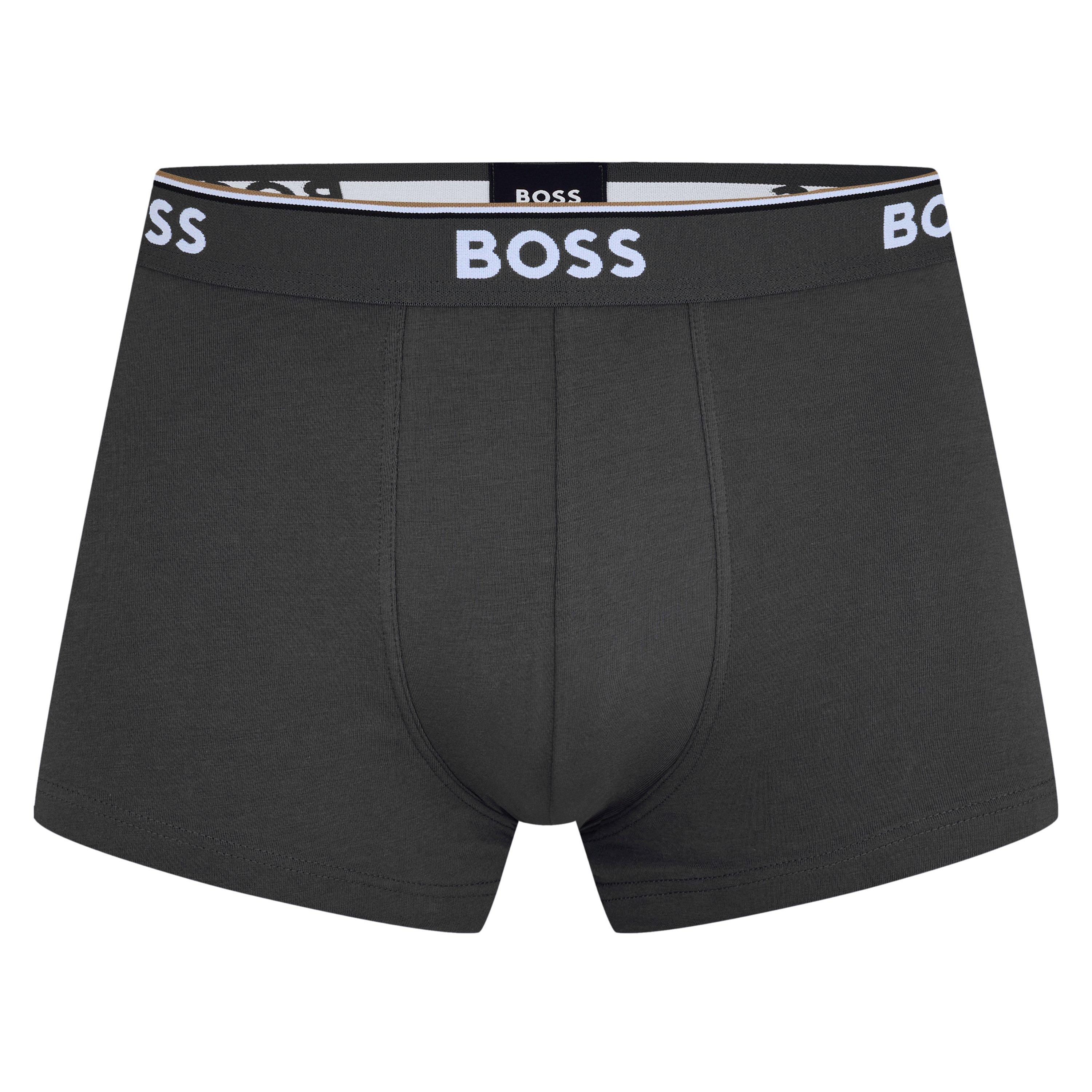 Blk/Nvy/Blu 487 - Boss - Mens BOSS Bodywear 3-Pack Boxer Shorts with Logo Detail - 8