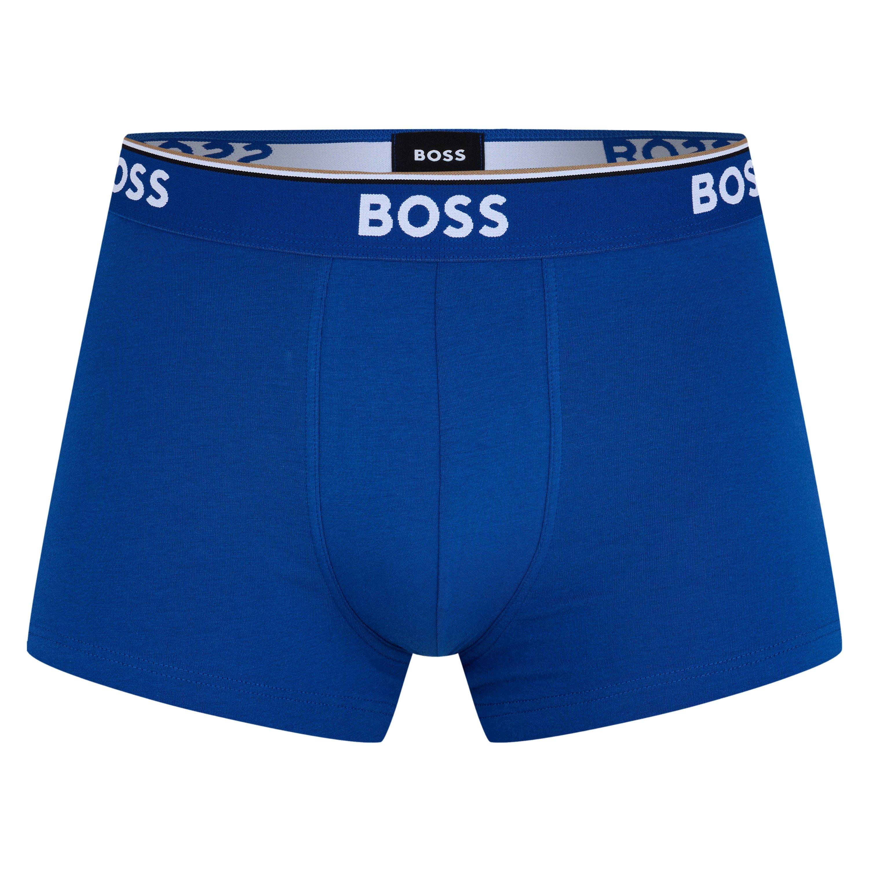 Blk/Nvy/Blu 487 - Boss - Mens BOSS Bodywear 3-Pack Boxer Shorts with Logo Detail - 9