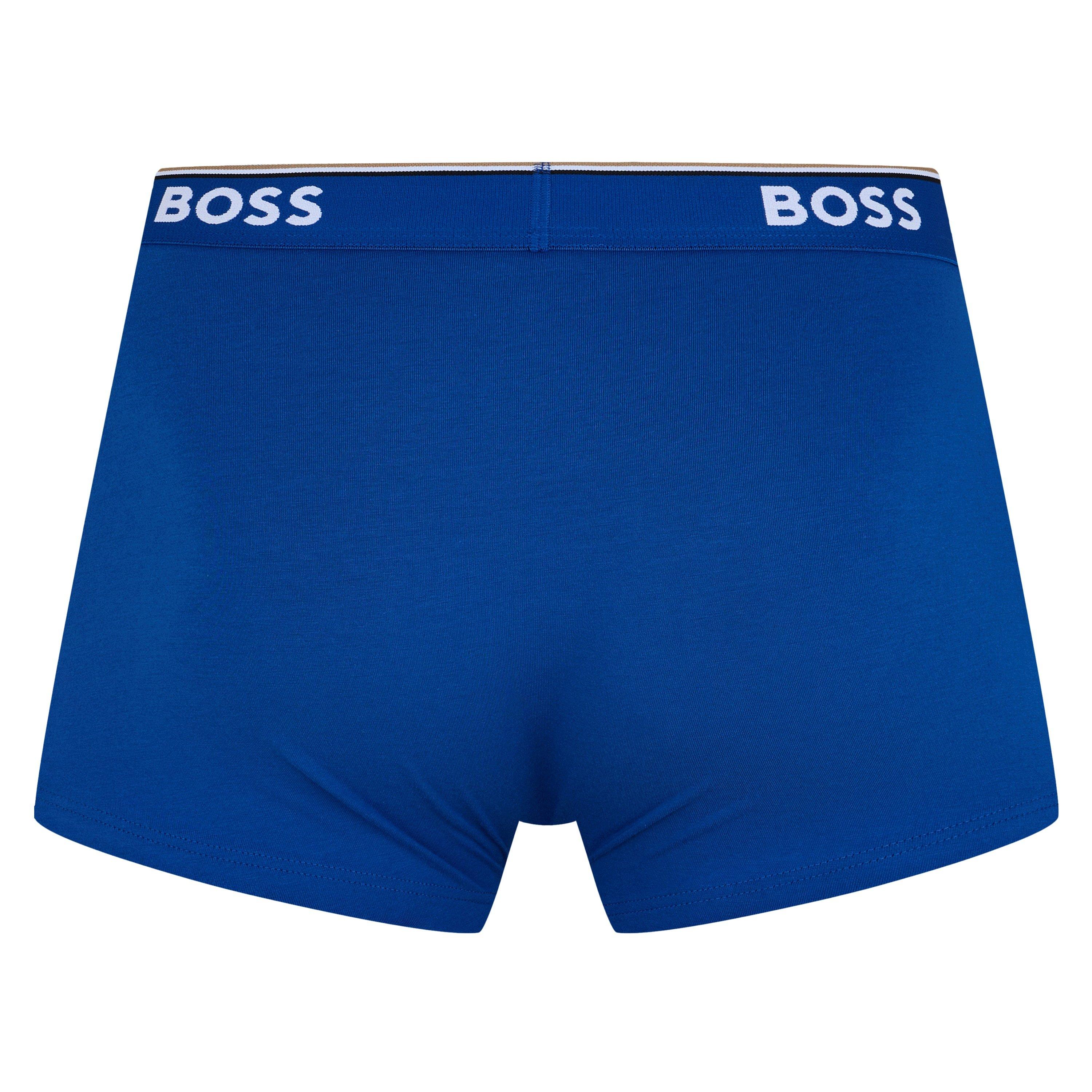 Blk/Nvy/Blu 487 - Boss - Mens BOSS Bodywear 3-Pack Boxer Shorts with Logo Detail - 10