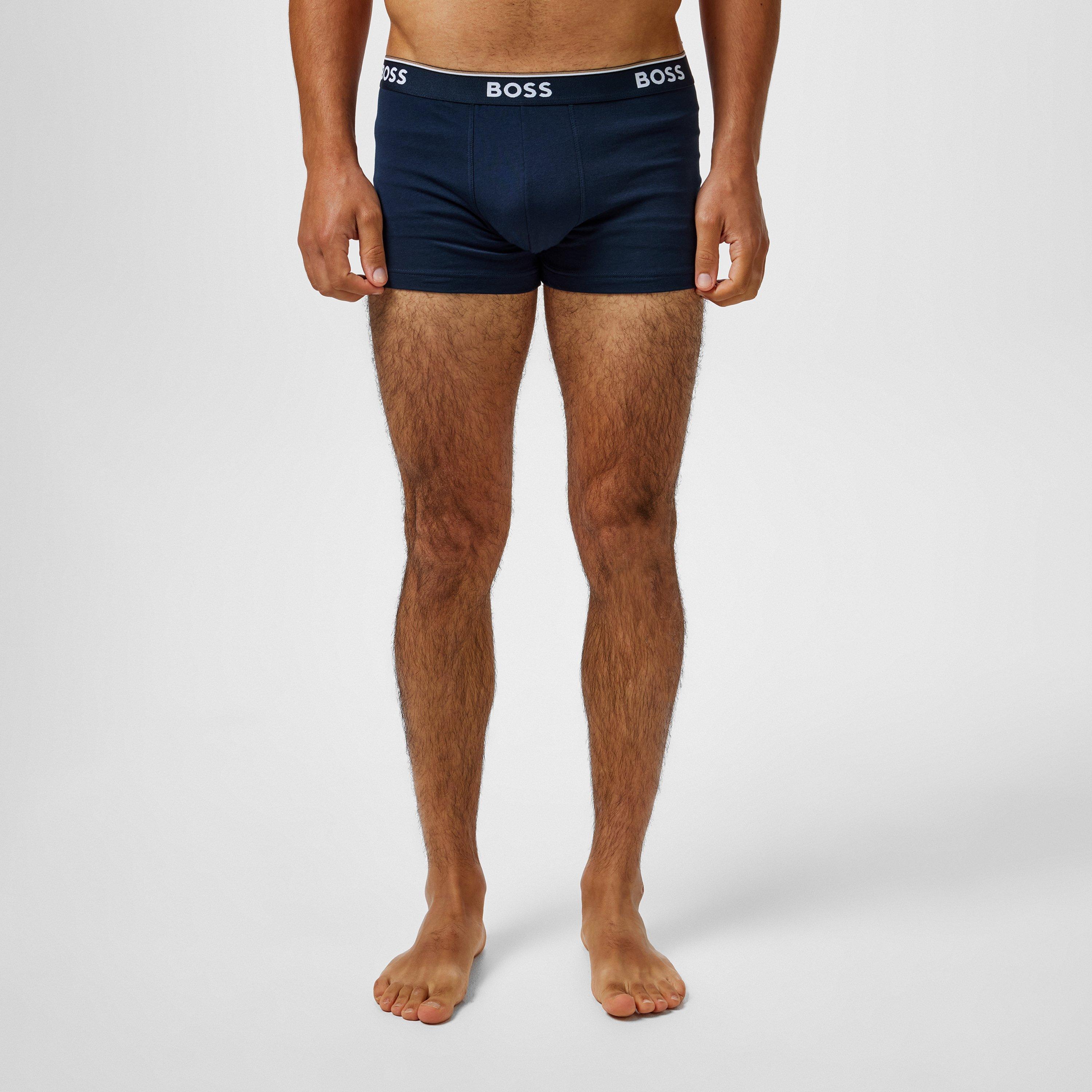 Blk/Nvy/Blu 487 - Boss - Mens BOSS Bodywear 3-Pack Boxer Shorts with Logo Detail - 4
