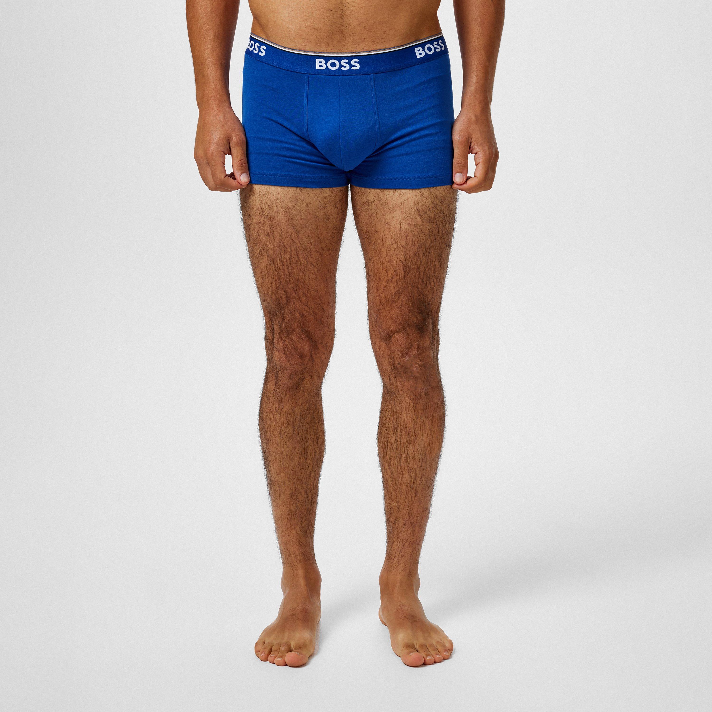 Blk/Nvy/Blu 487 - Boss - Mens BOSS Bodywear 3-Pack Boxer Shorts with Logo Detail - 5