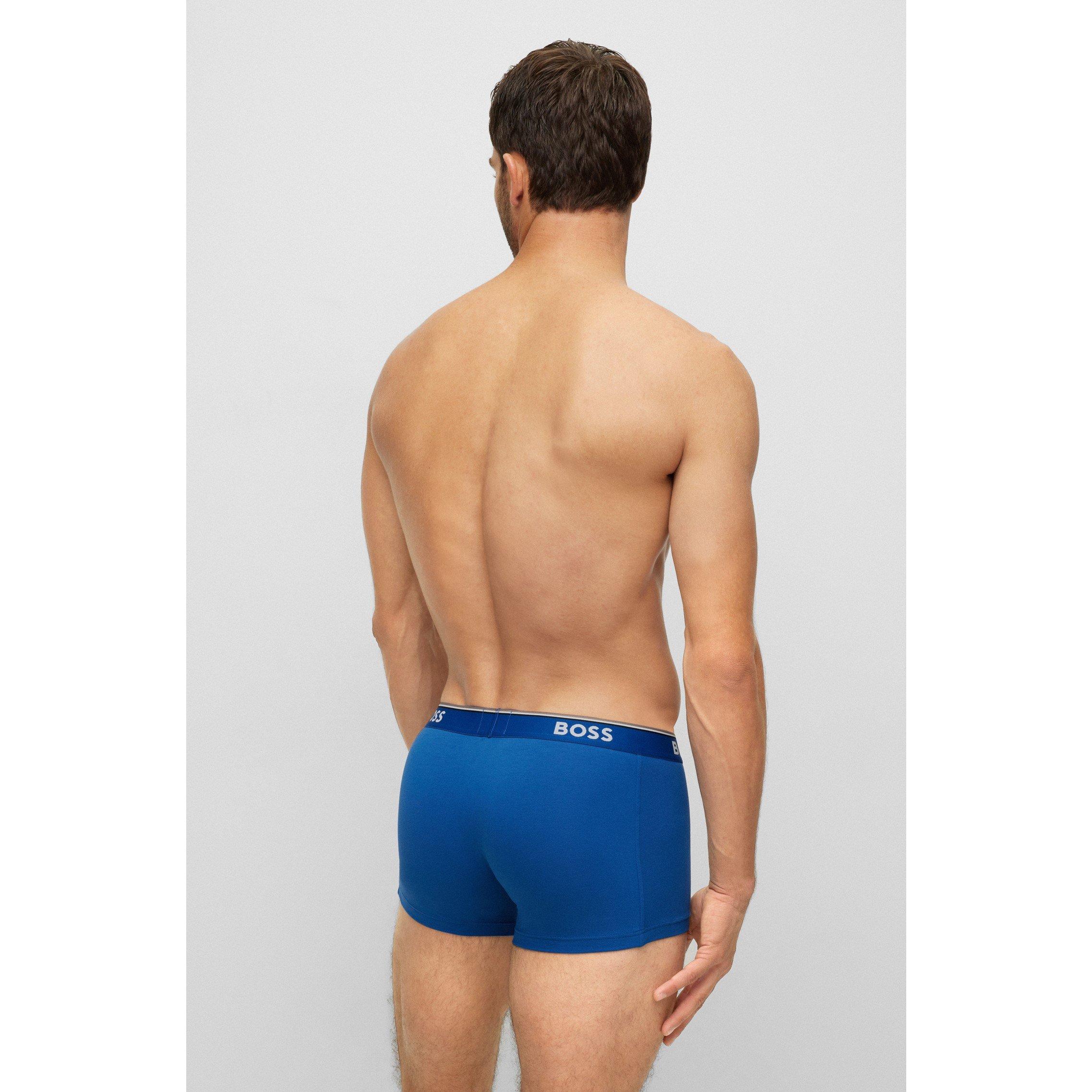 Blk/Nvy/Blu 487 - Boss - Mens BOSS Bodywear 3-Pack Boxer Shorts with Logo Detail - 6