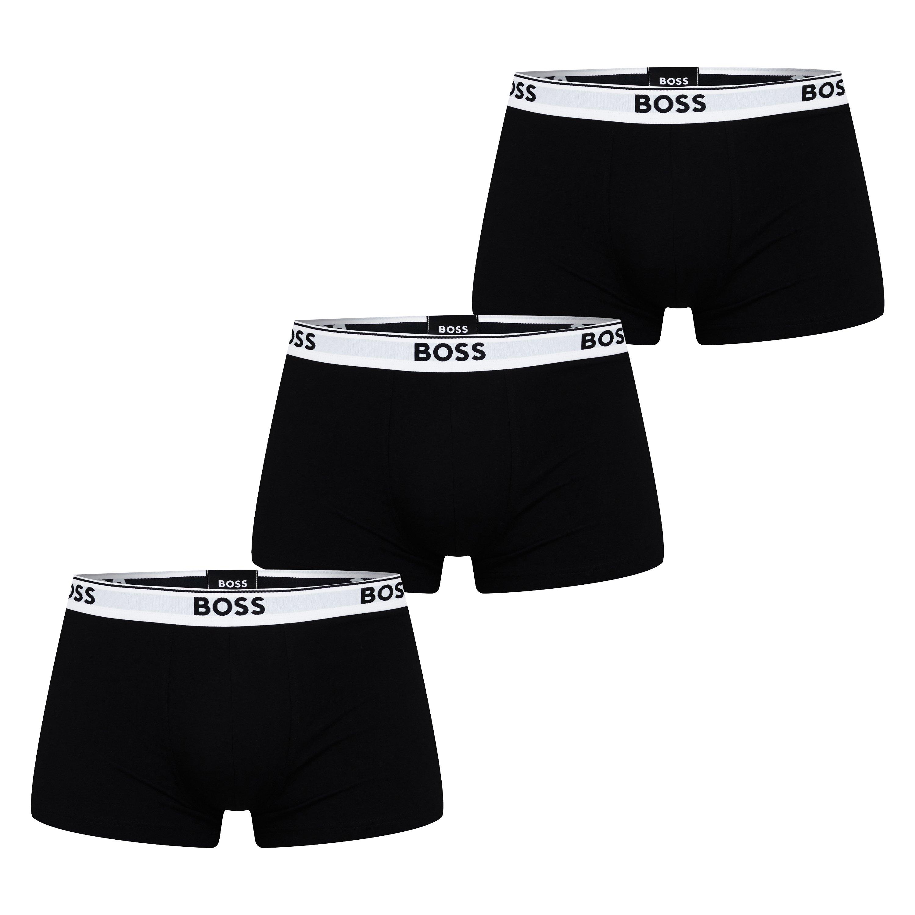 Boss Mens BOSS Bodywear 3-Pack Boxer Shorts with Logo Detail - Black/Wht 994 - Medium