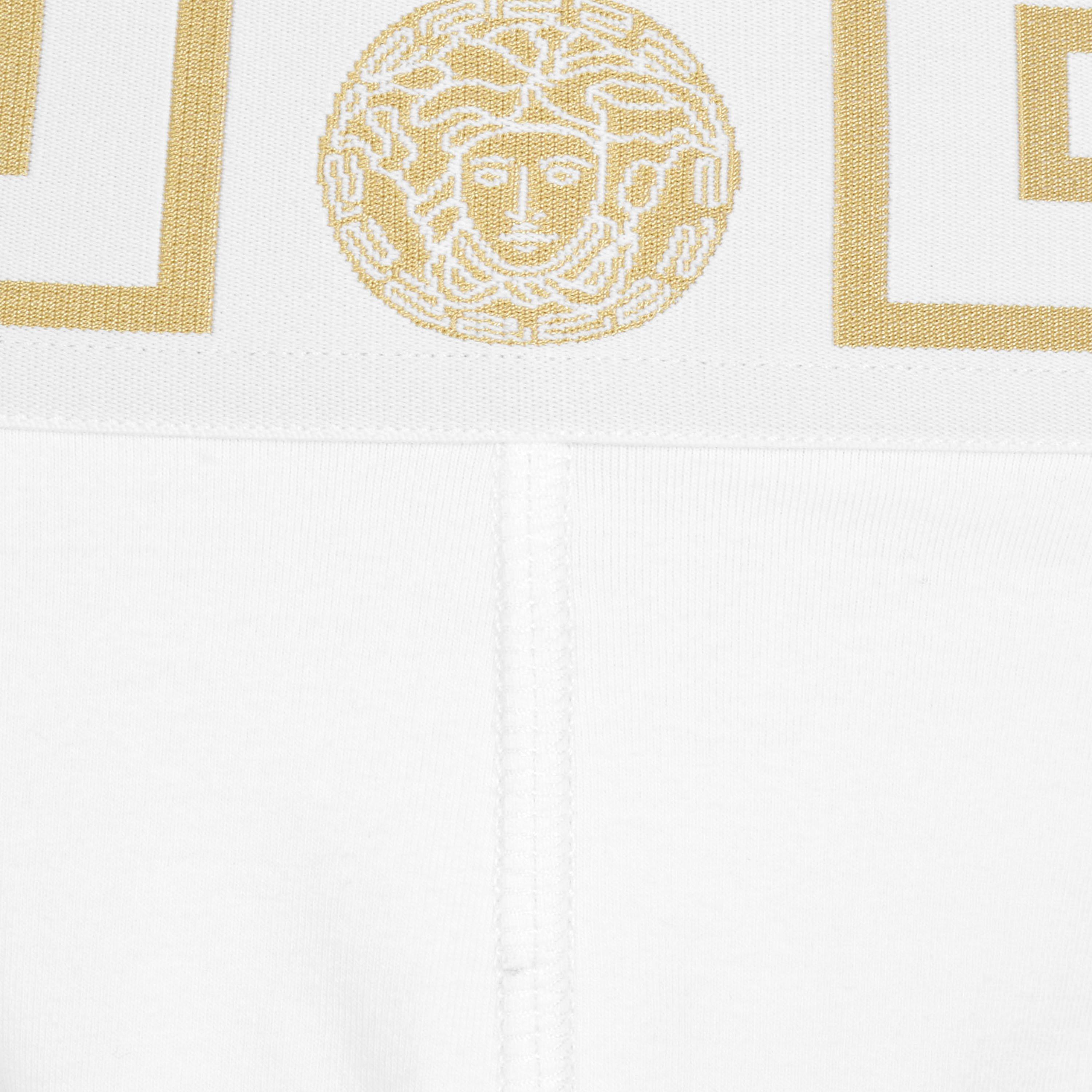 White/Gold A81H - Versace Icon - Iconic Low Trunks - 5