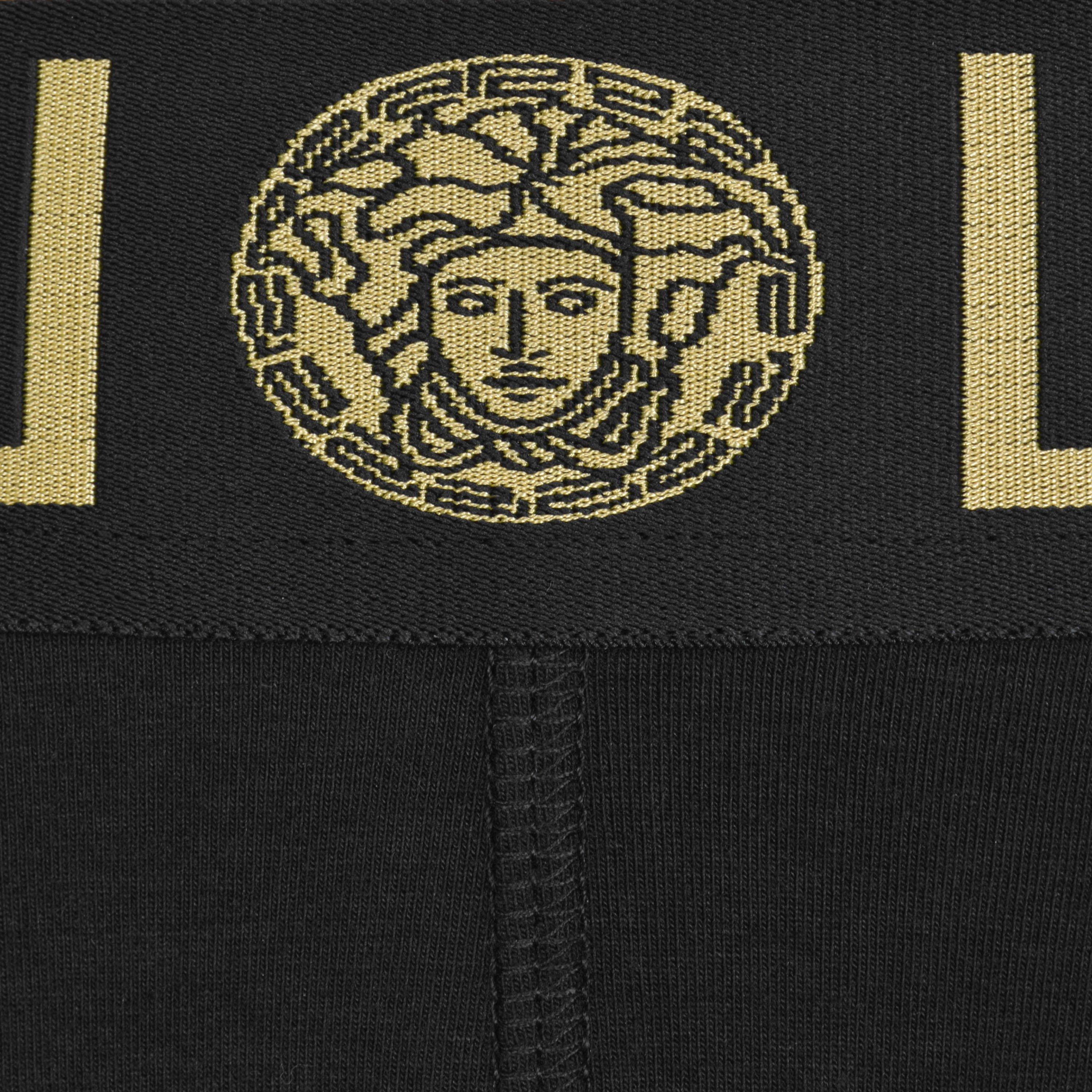 Black/Gold A80G - Versace Icon - Iconic Low Trunks - 5