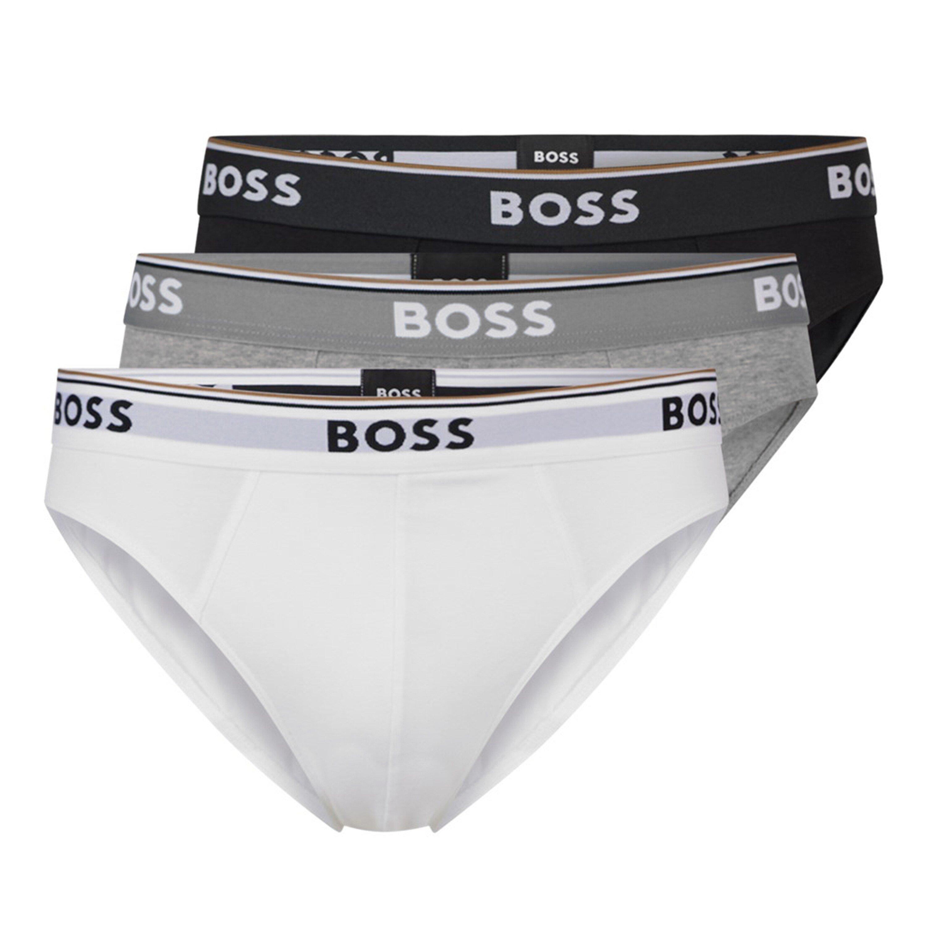 Blk/Wht/Gry 999 - Boss - Men's 3 Pack Briefs - 1
