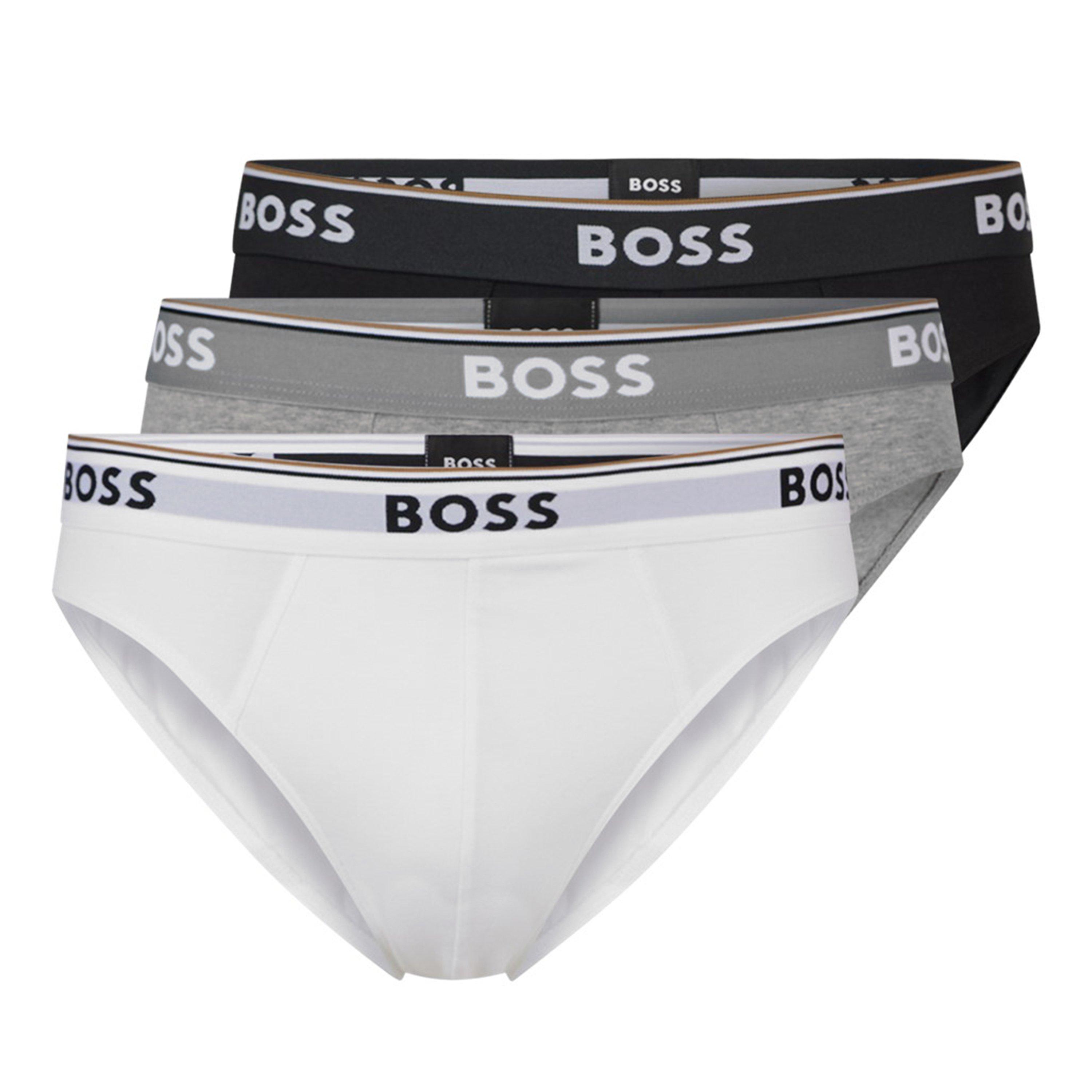 Blk/Wht/Gry 999 - Boss - Men's 3 Pack Briefs - 2