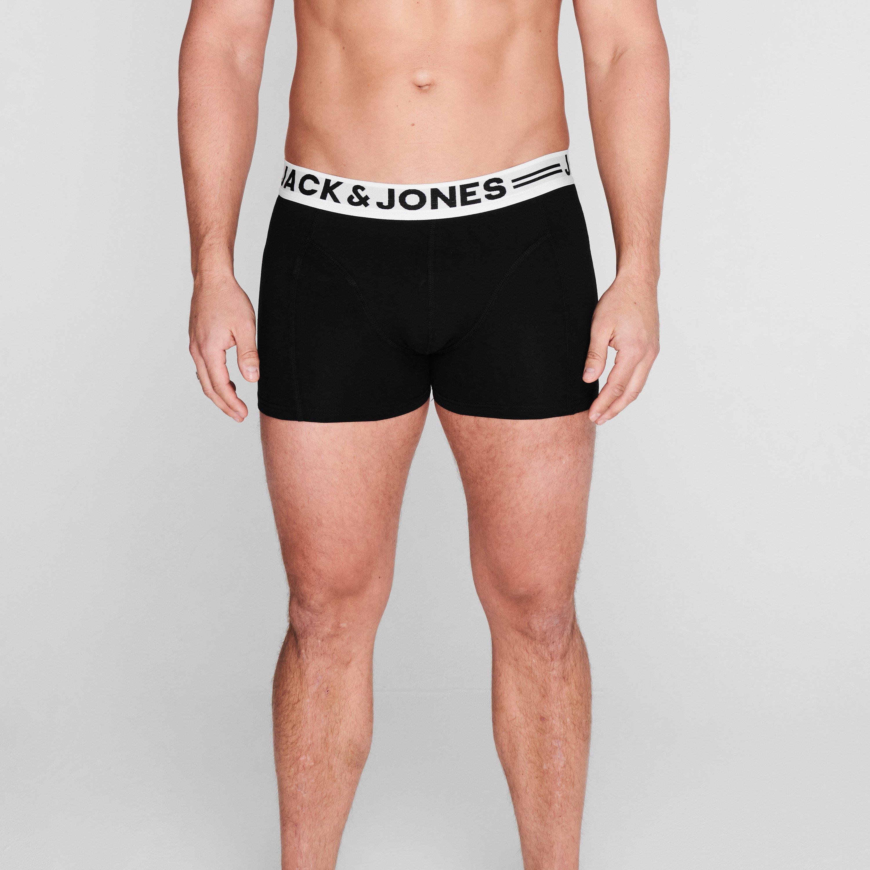 Preto - Jack and Jones - Sense 3 Pack Trunks Mens - 2