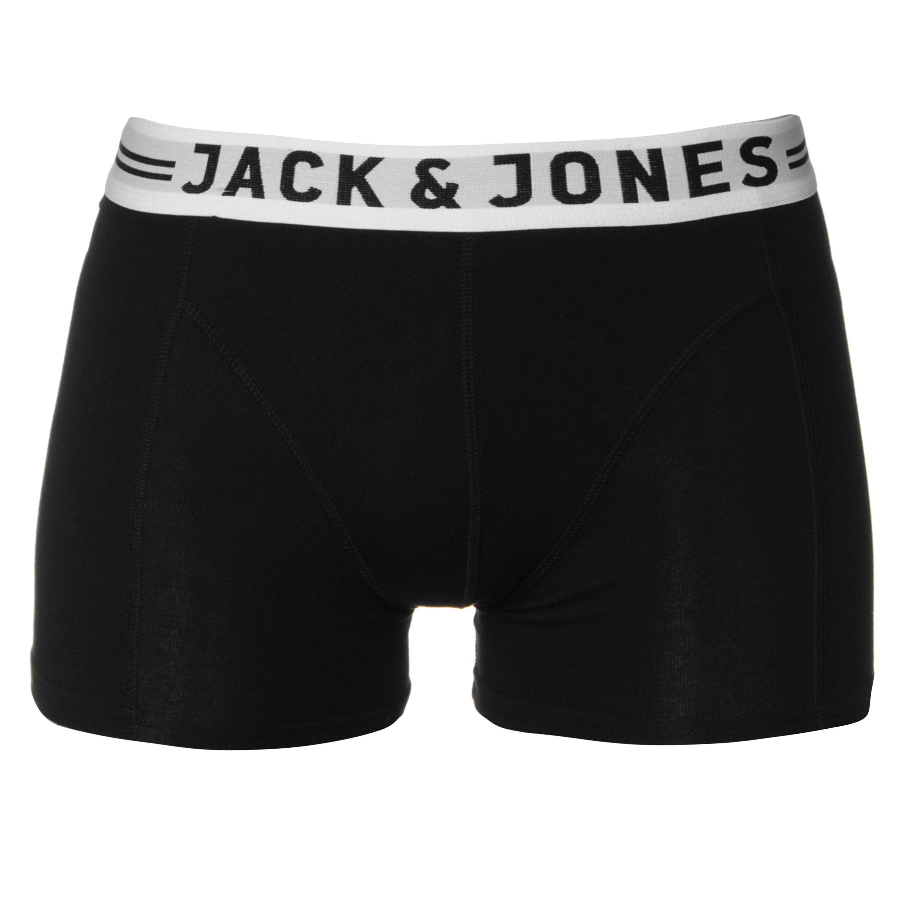 Preto - Jack and Jones - Sense 3 Pack Trunks Mens - 4