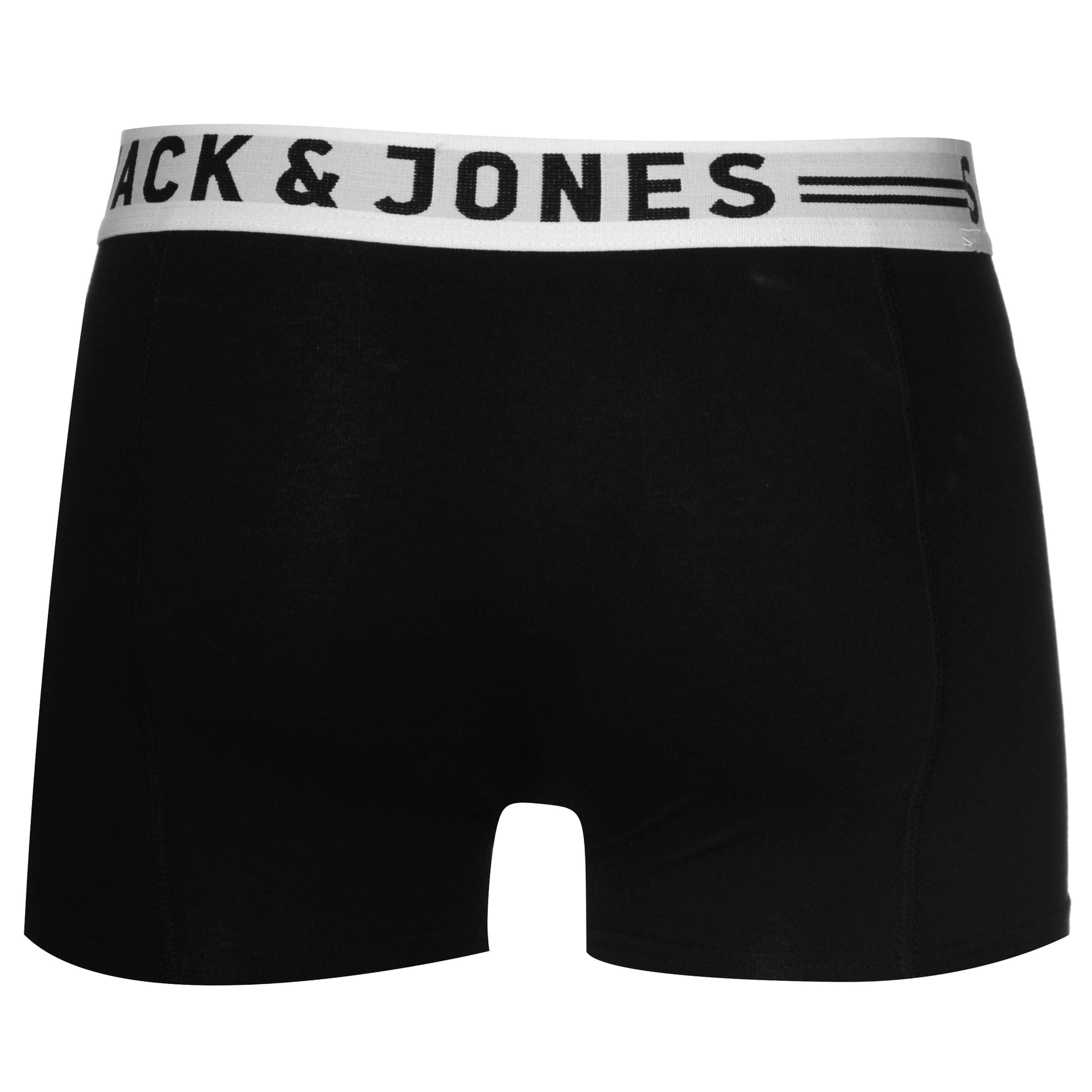 Preto - Jack and Jones - Sense 3 Pack Trunks Mens - 5