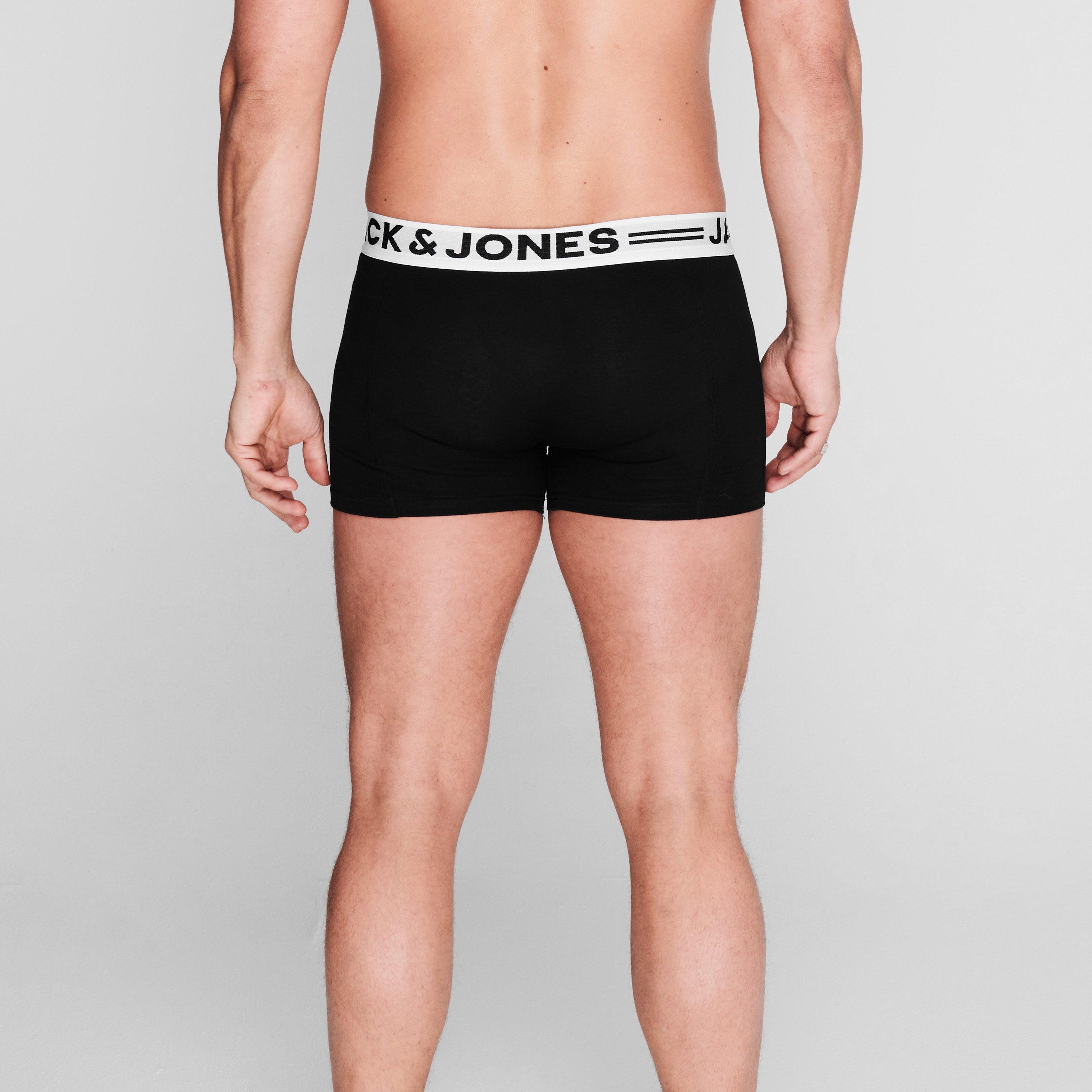 Preto - Jack and Jones - Sense 3 Pack Trunks Mens - 3