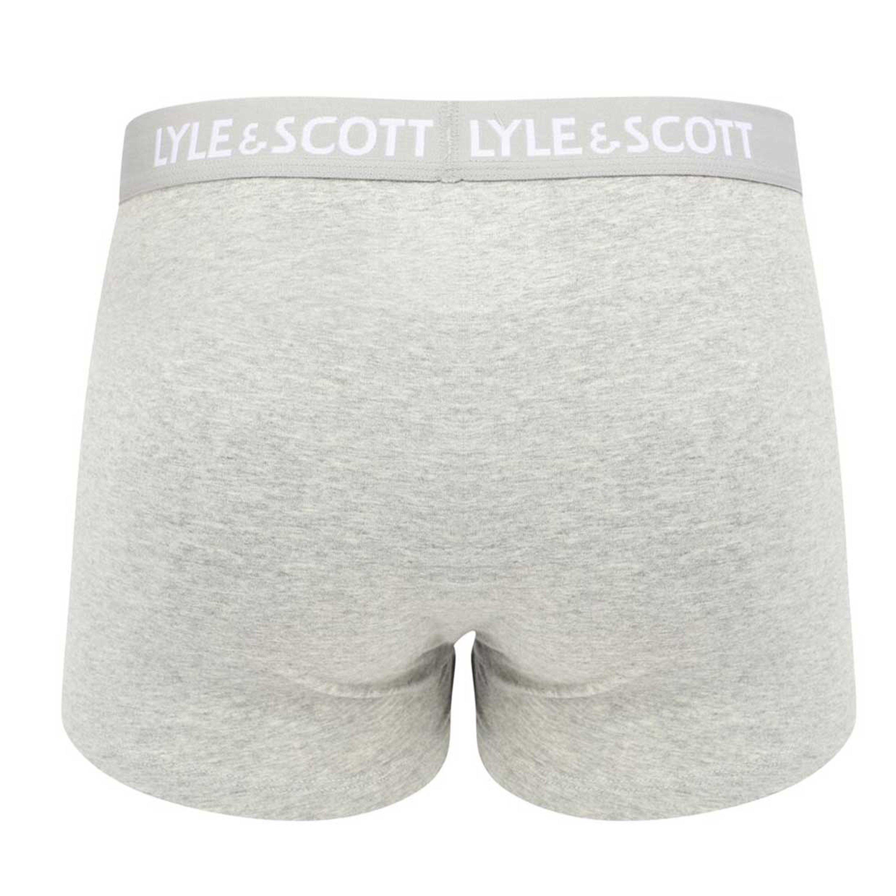 Blk/Wht/Gry 004 - Lyle and Scott - Barclay 3 Pack Boxer Shorts - 4