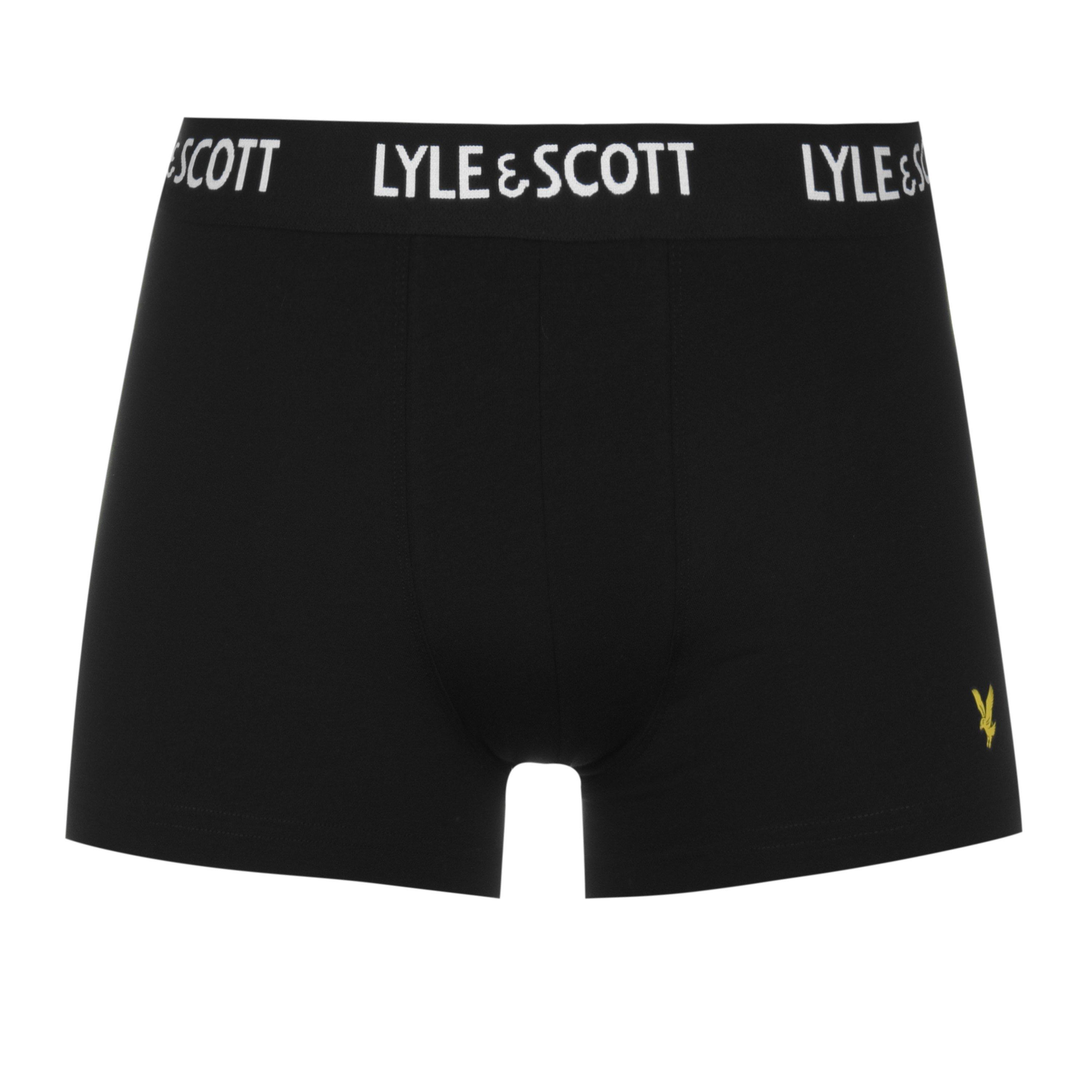 Blk/Wht/Gry 004 - Lyle and Scott - Barclay 3 Pack Boxer Shorts - 7