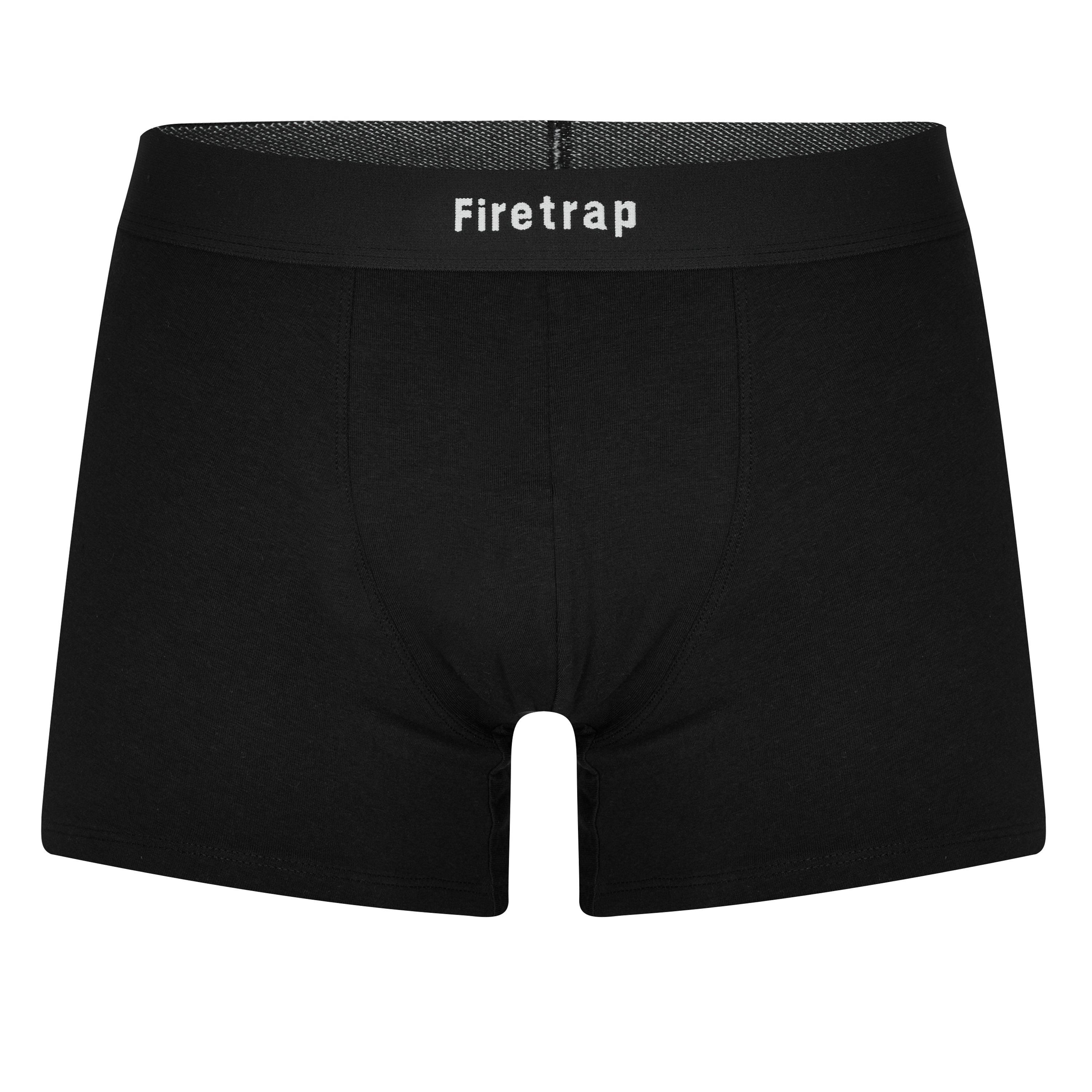 Black / Black - Firetrap - 2 Pack Trunks Mens - 4