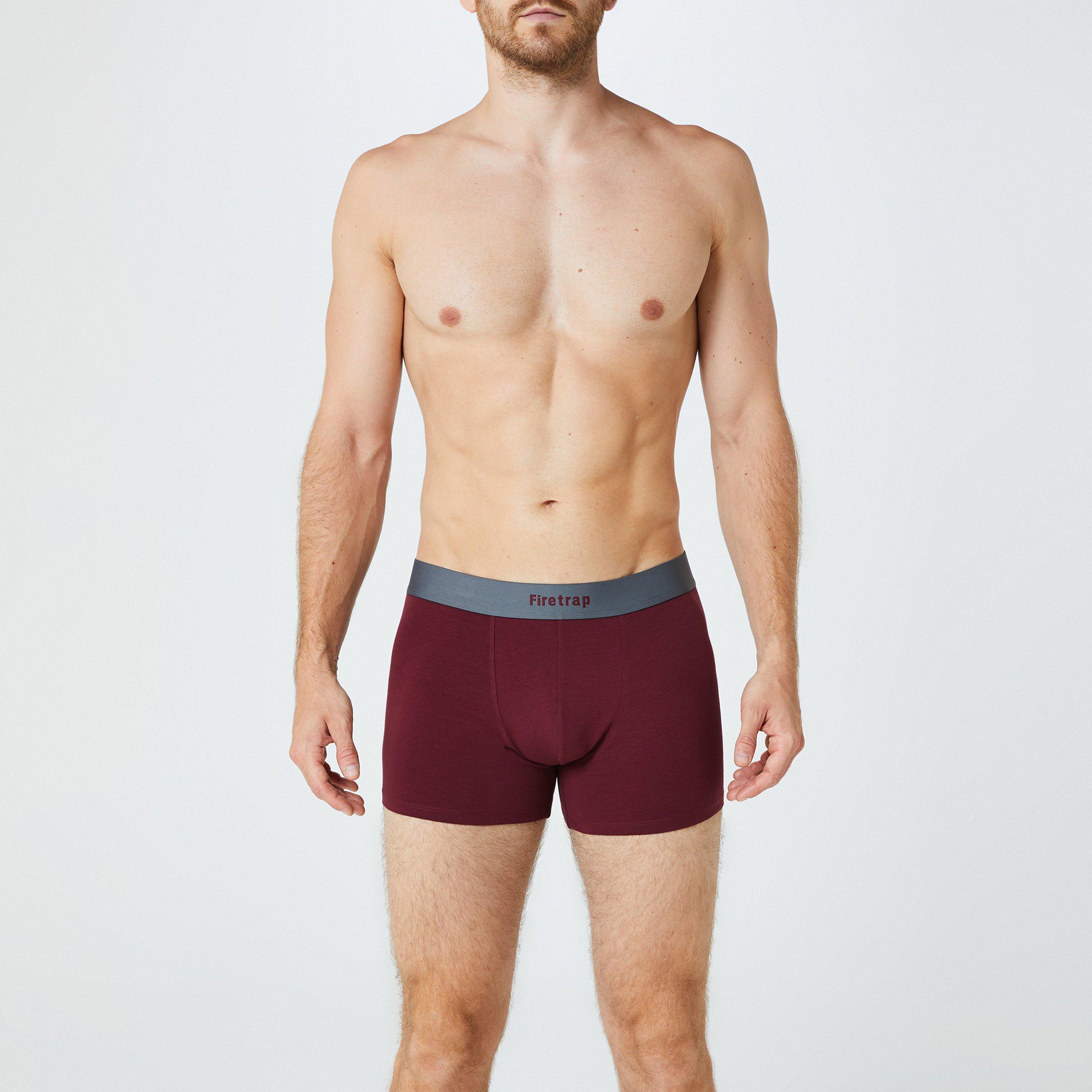 Grau / Wein - Firetrap - 2 Pack Trunks Mens - 2