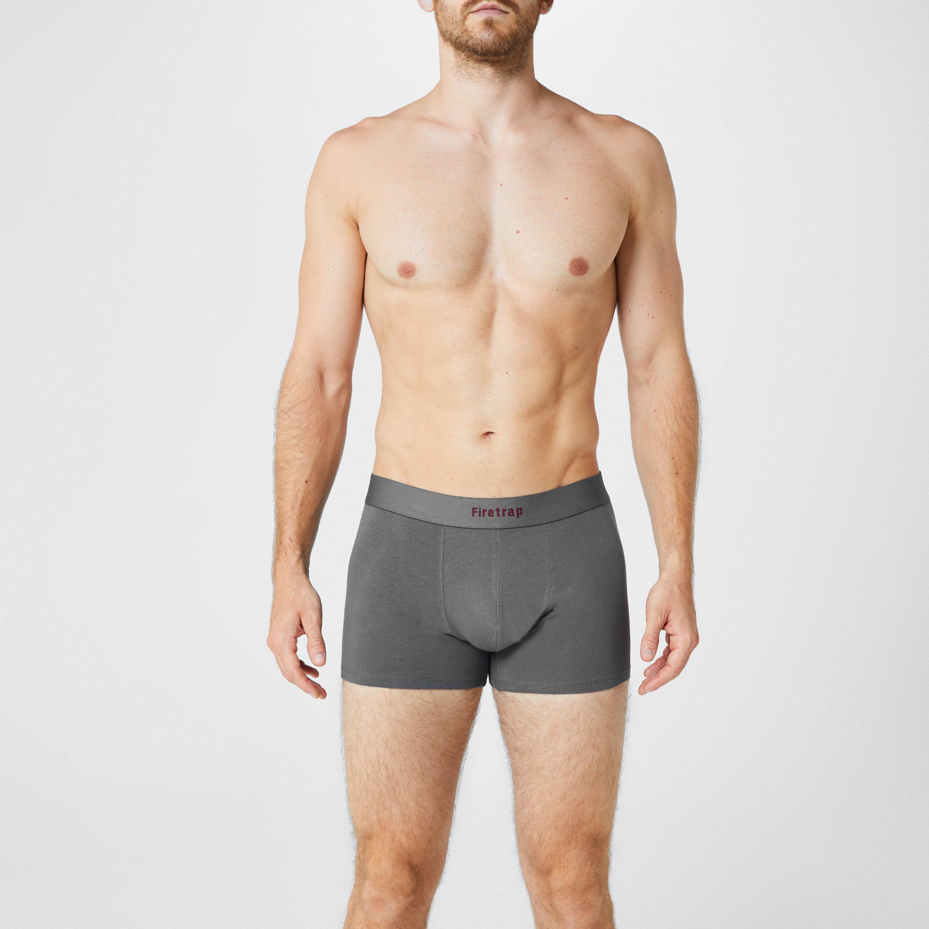 Grau / Wein - Firetrap - 2 Pack Trunks Mens - 4