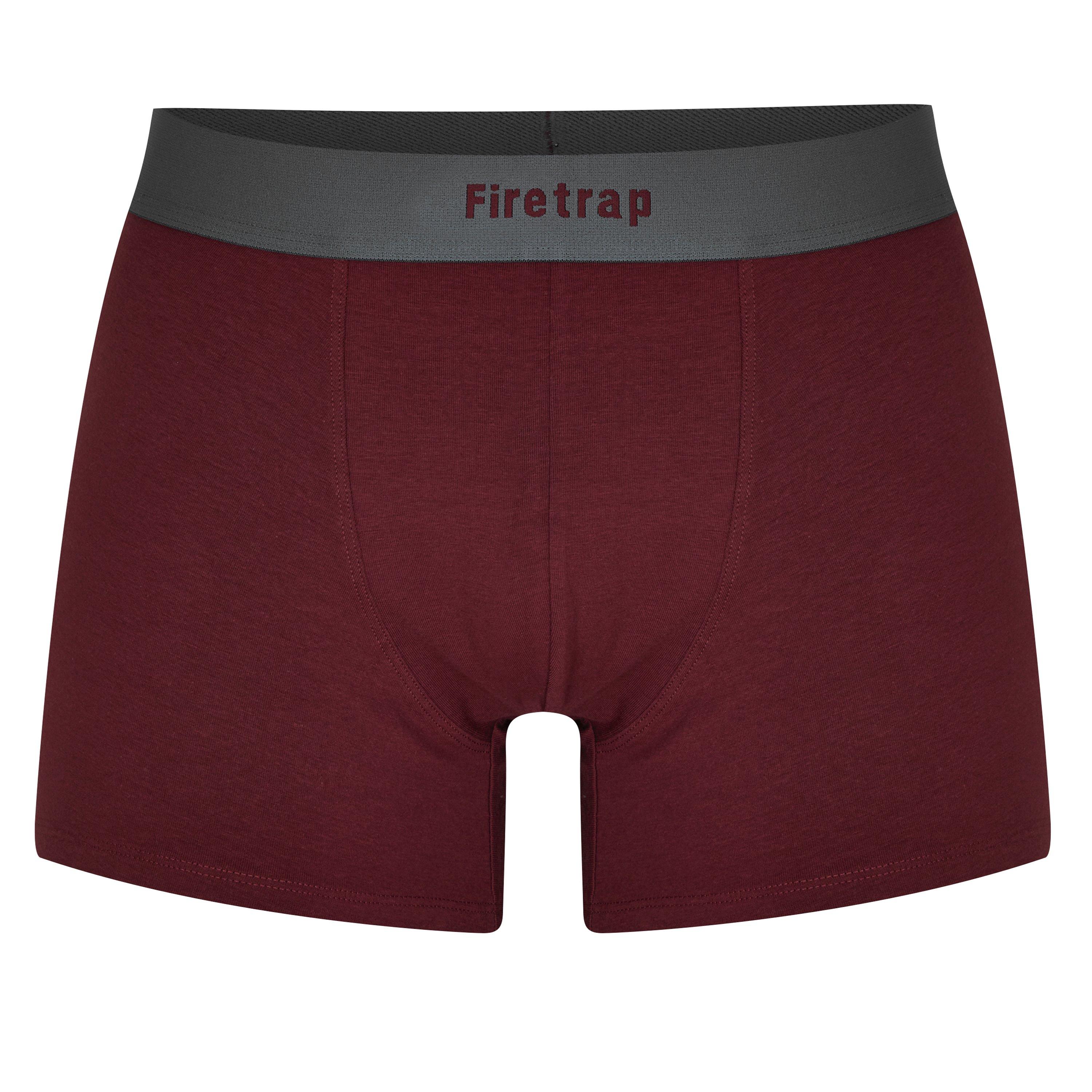 Grau / Wein - Firetrap - 2 Pack Trunks Mens - 6