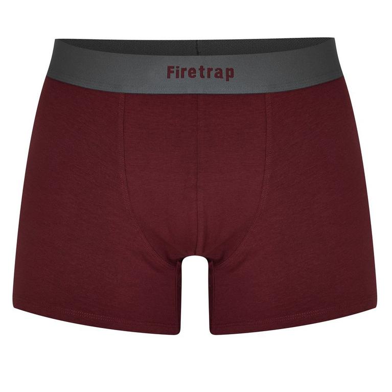 Grey / Wine - Firetrap - 2 Pack Boxer Shorts - 6