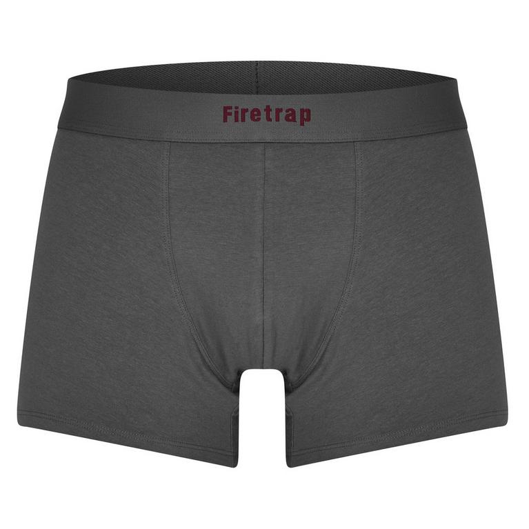 Grey / Wine - Firetrap - 2 Pack Boxer Shorts - 8