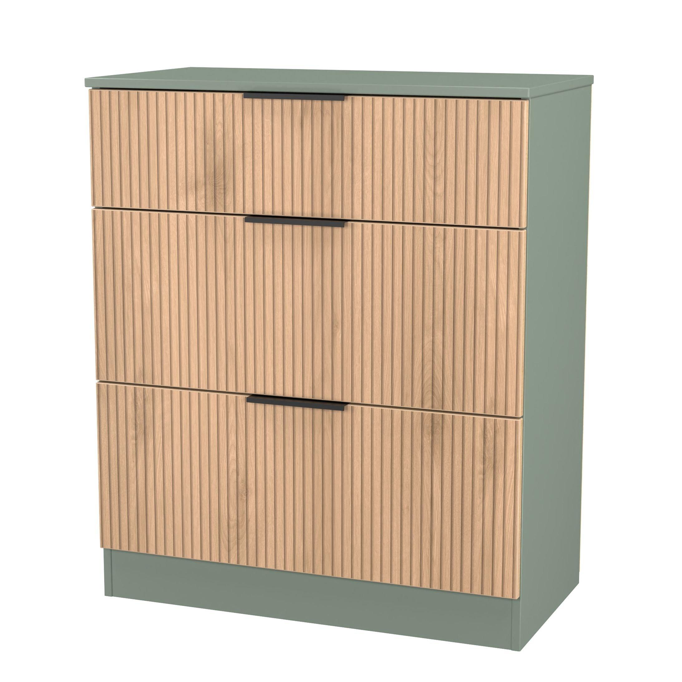 Slatted Effect - Welcome Furniture - Java 3 Drawer Deep Chest - 3