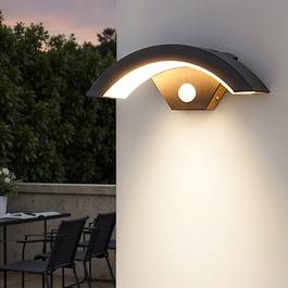 Breeins Modern LED Curved Induction Wall Light Black