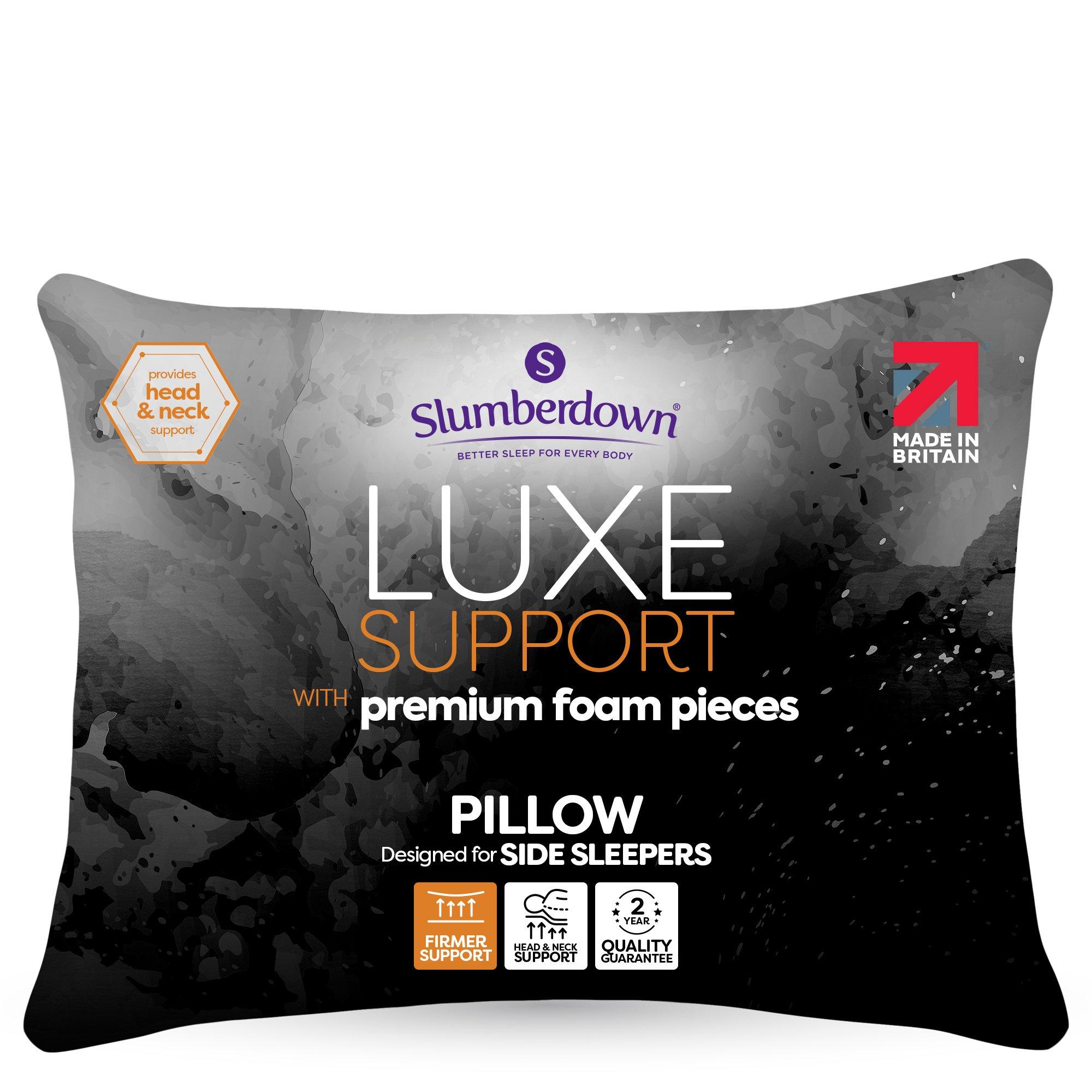 White - Slumberdown - Memory Luxe Firm Support Pillow - 12