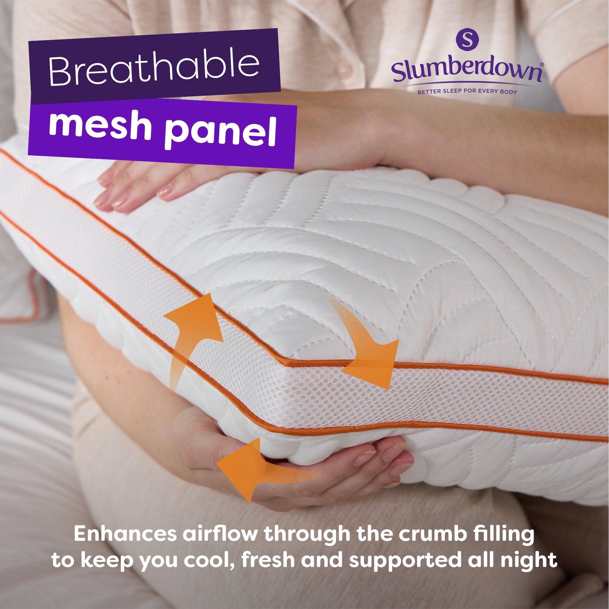 White - Slumberdown - Memory Luxe Firm Support Pillow - 5