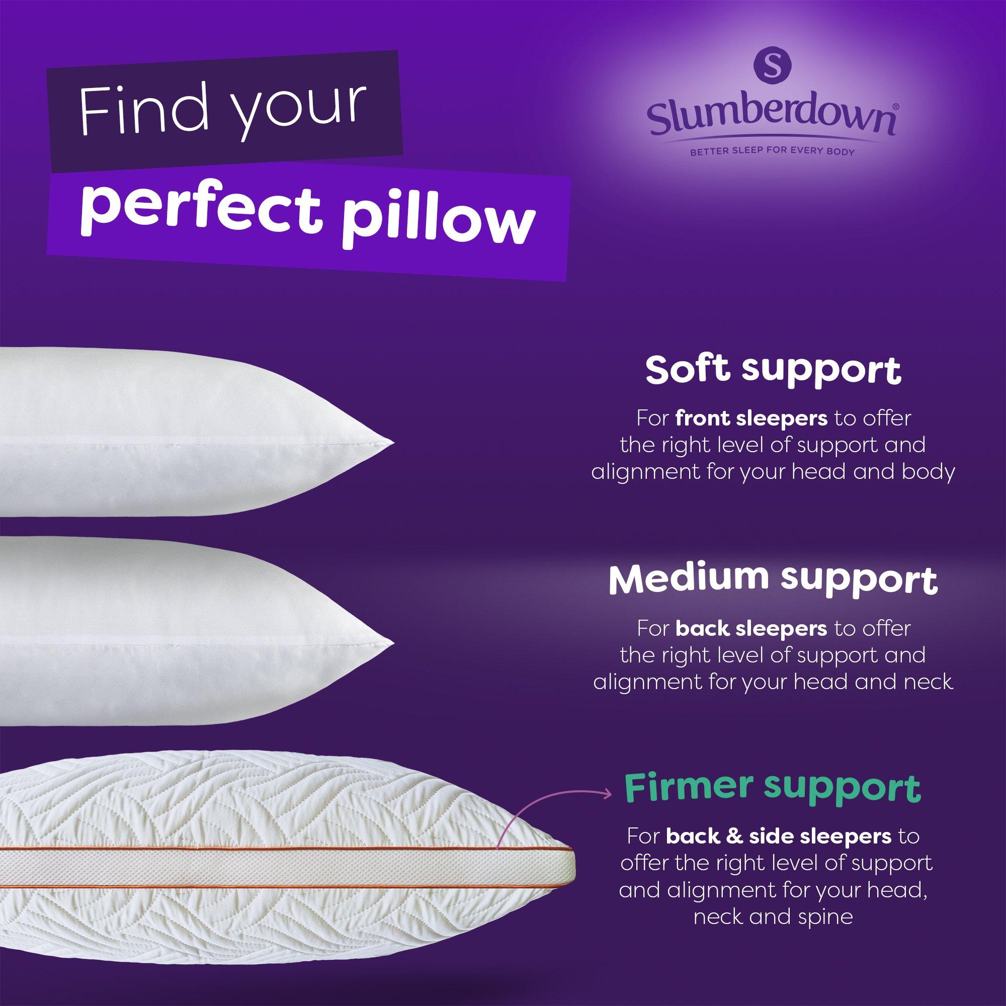 White - Slumberdown - Memory Luxe Firm Support Pillow - 9