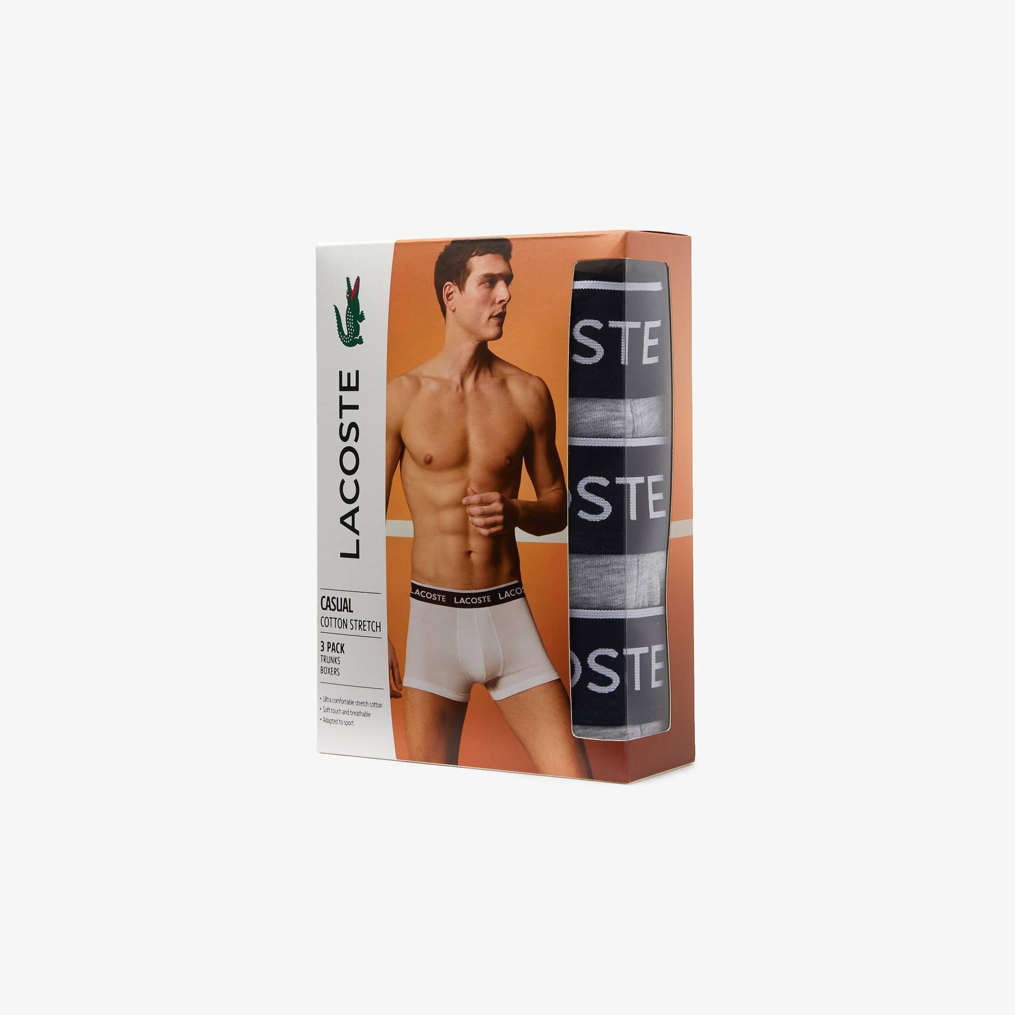 Grey - Lacoste - 3 Pack Boxer Shorts - 4