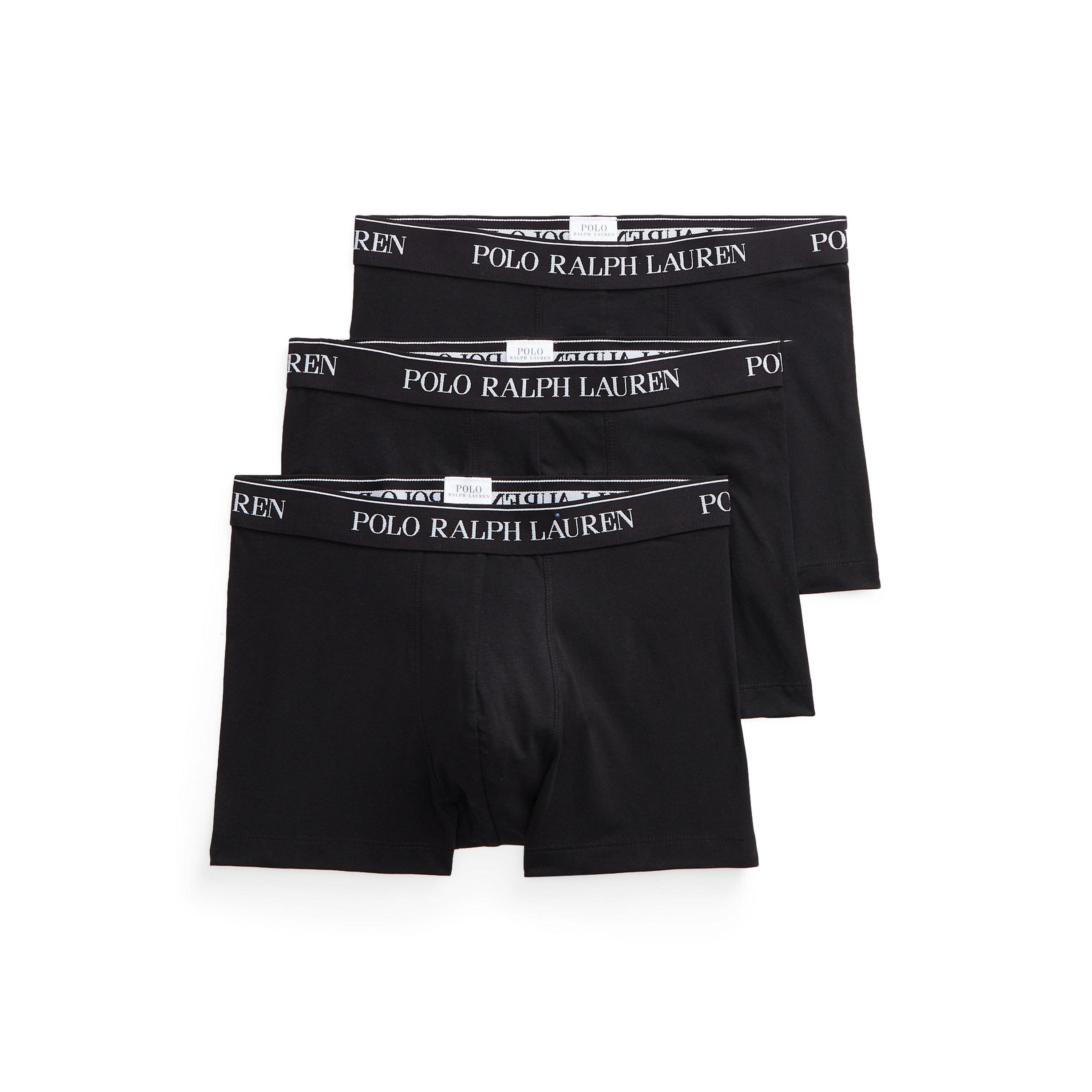 Polo Ralph Lauren Men's 3-Pack Cotton Trunks - Polo Black - Small