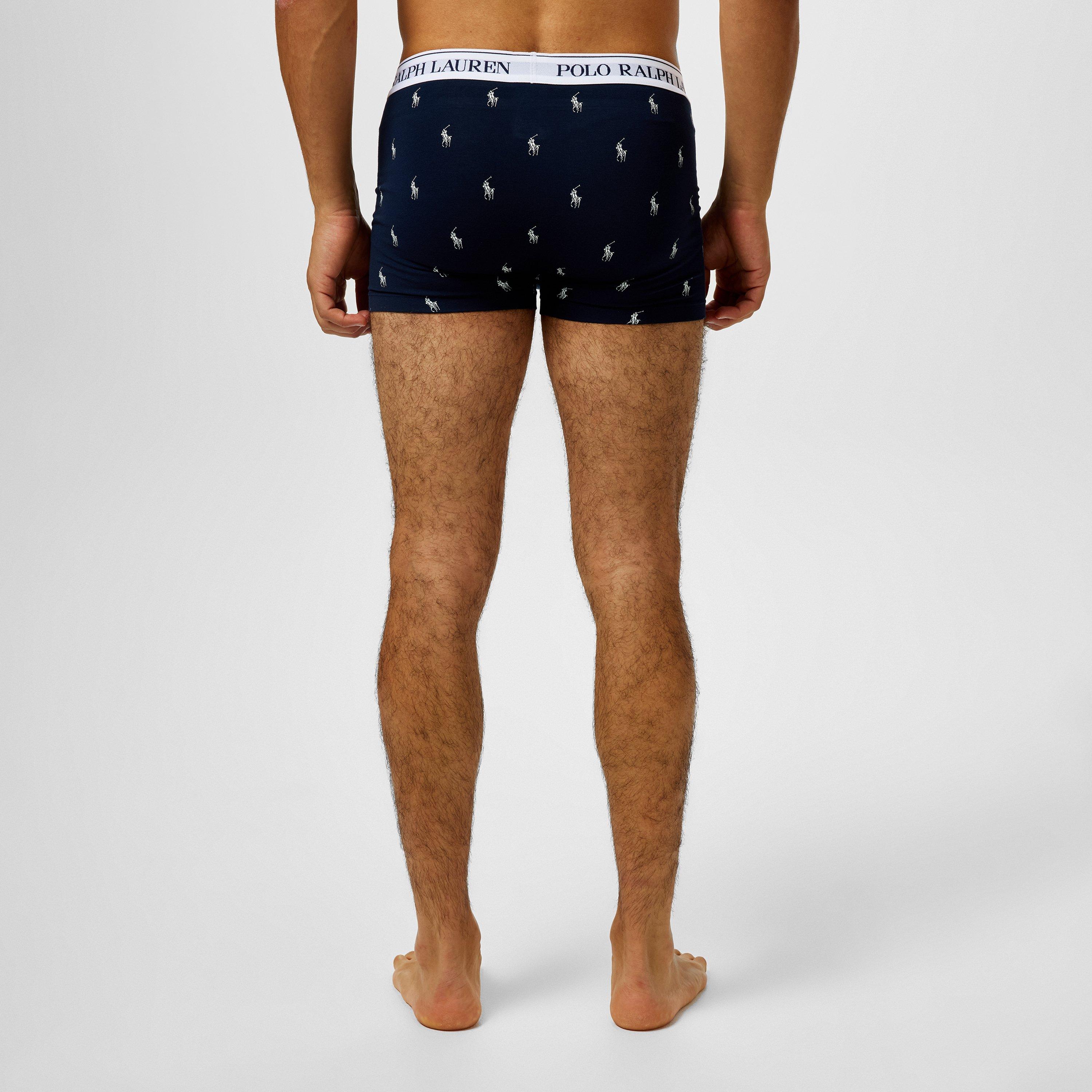 Navy/AOP/Navy - Polo Ralph Lauren - Men's 3-Pack Cotton Trunks - 2