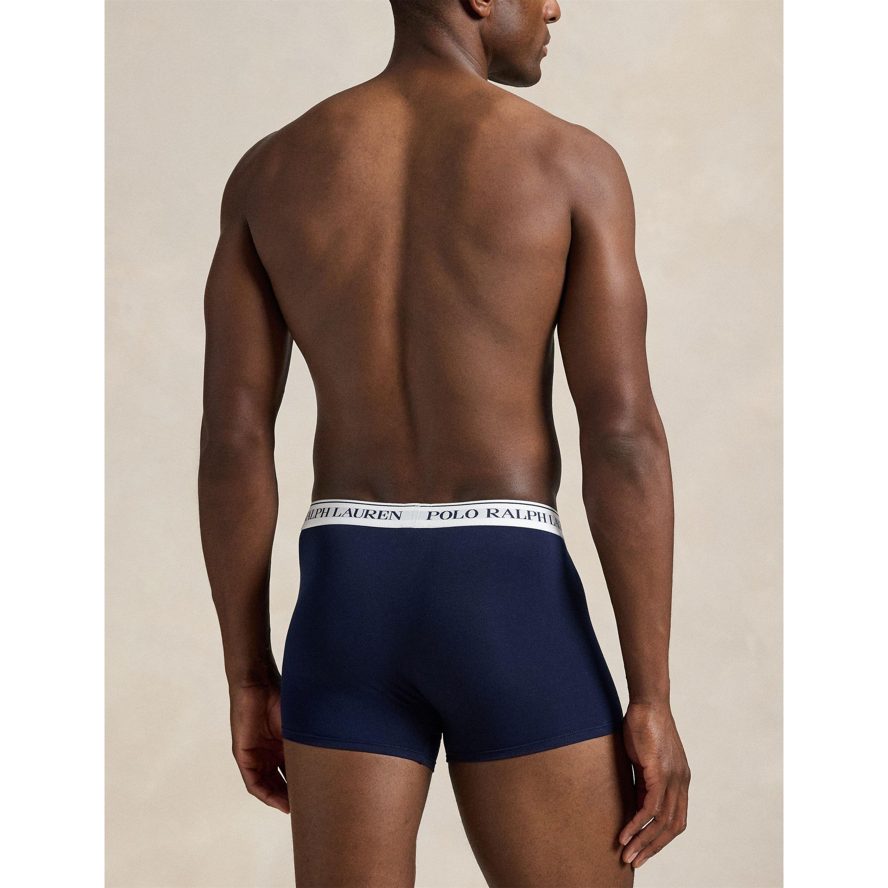 Navy/AOP/Navy - Polo Ralph Lauren - Men's 3-Pack Cotton Trunks - 3