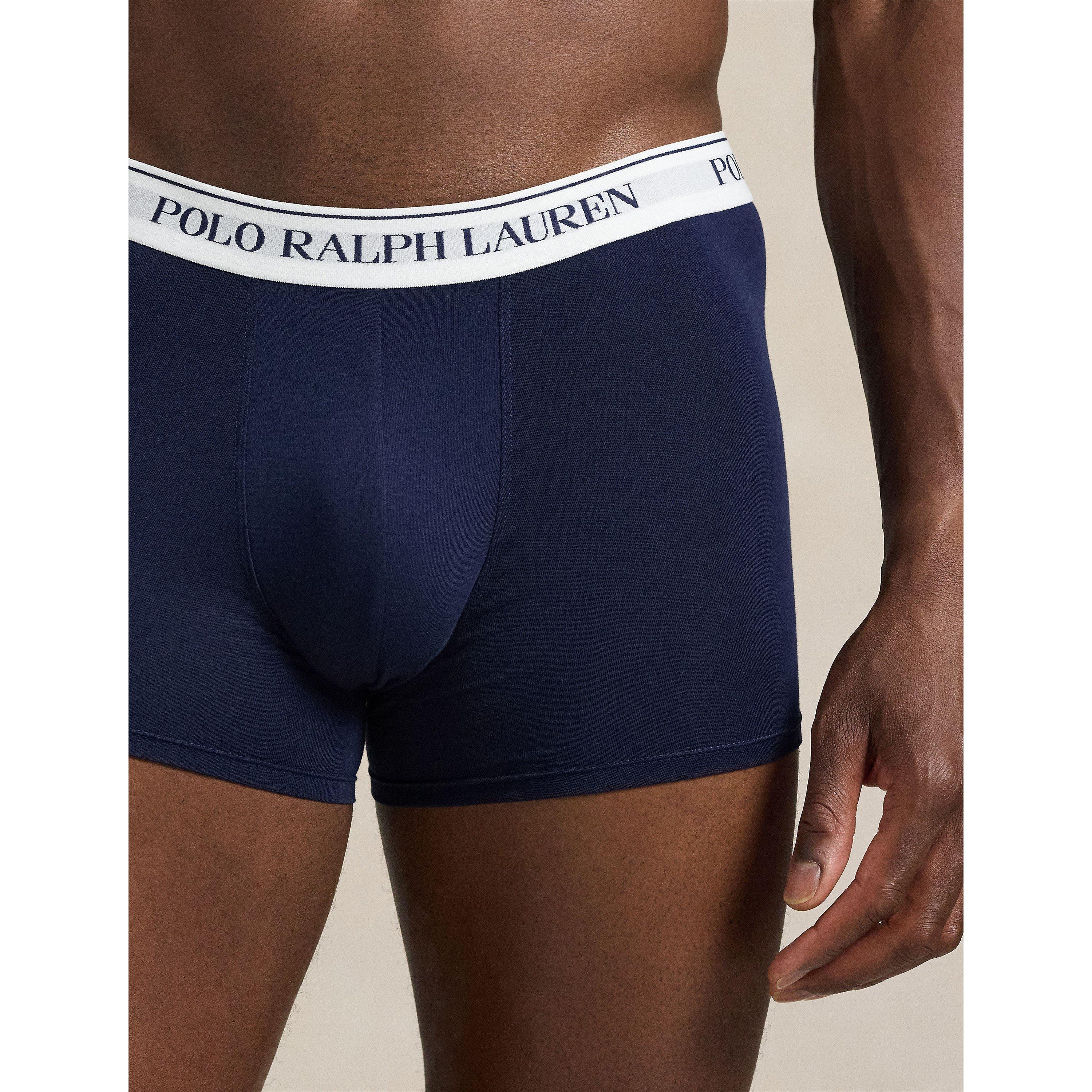 Navy/AOP/Navy - Polo Ralph Lauren - Men's 3-Pack Cotton Trunks - 4