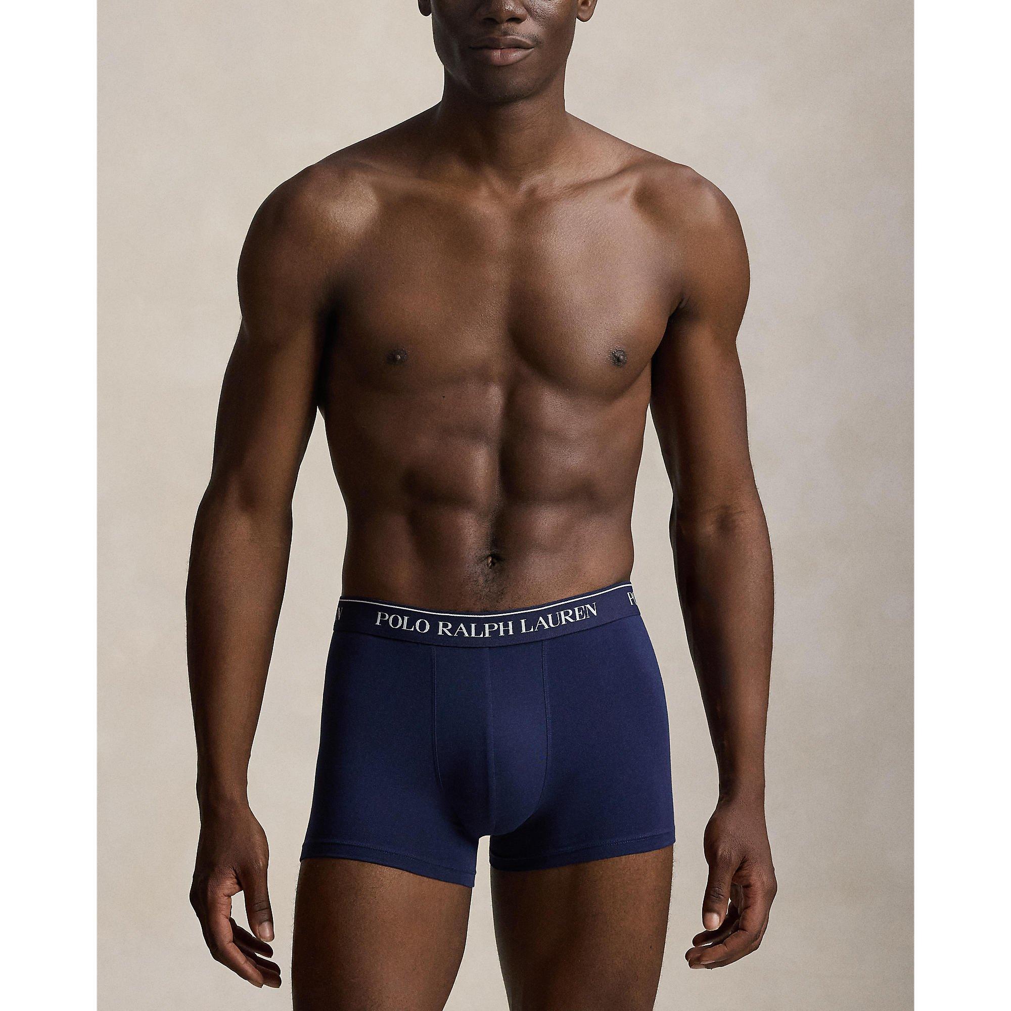 AOP/Pink/Navy - Polo Ralph Lauren - Men's 3-Pack Cotton Trunks - 3