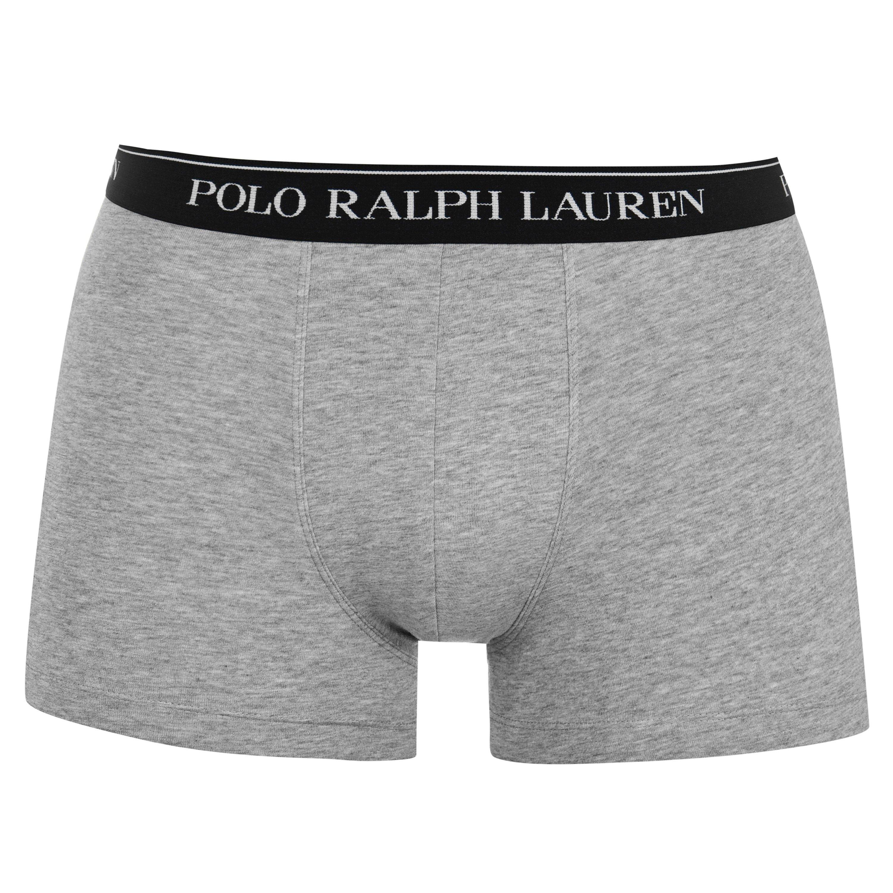 Blck/White/Grey - Polo Ralph Lauren - Men's 3-Pack Cotton Trunks - 8