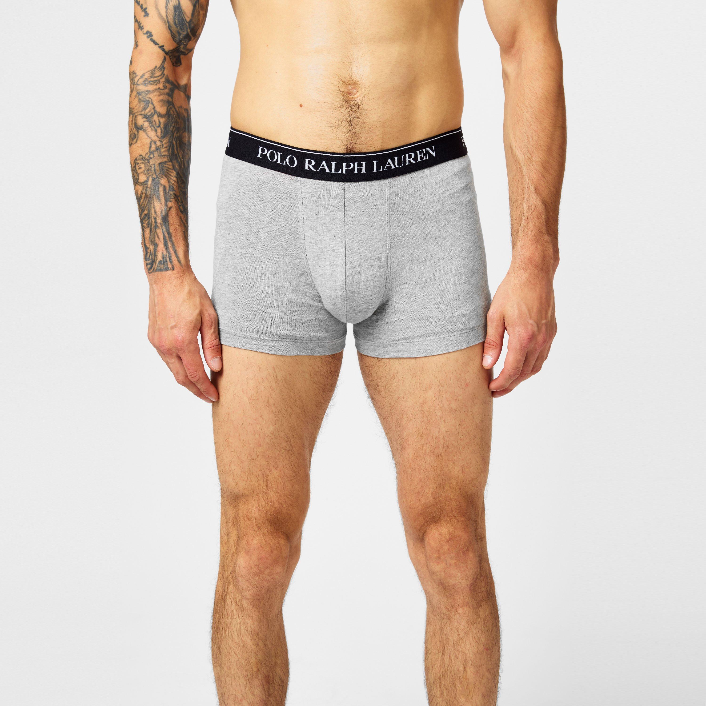 Blck/White/Grey - Polo Ralph Lauren - Men's 3-Pack Cotton Trunks - 4