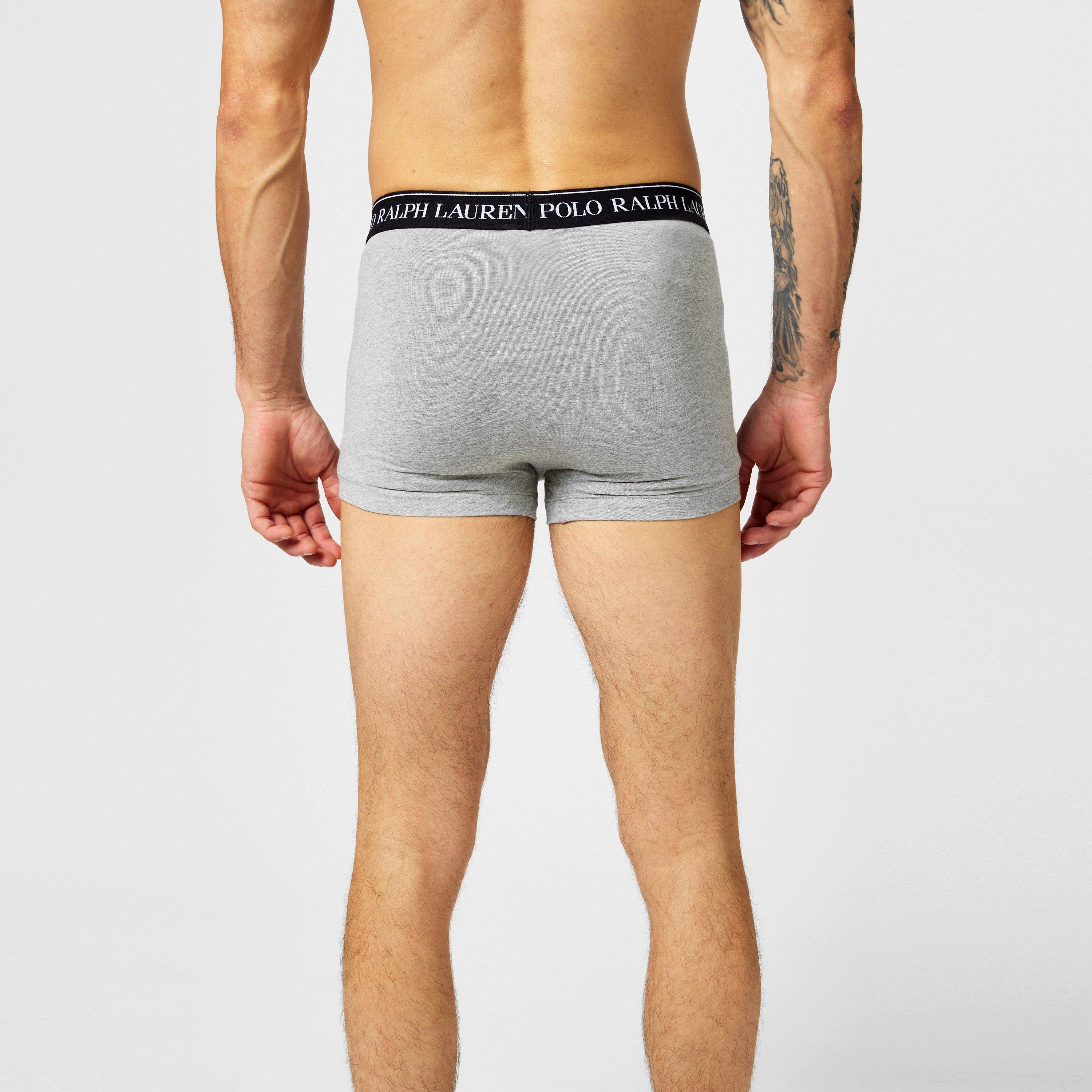 Blck/White/Grey - Polo Ralph Lauren - Men's 3-Pack Cotton Trunks - 5