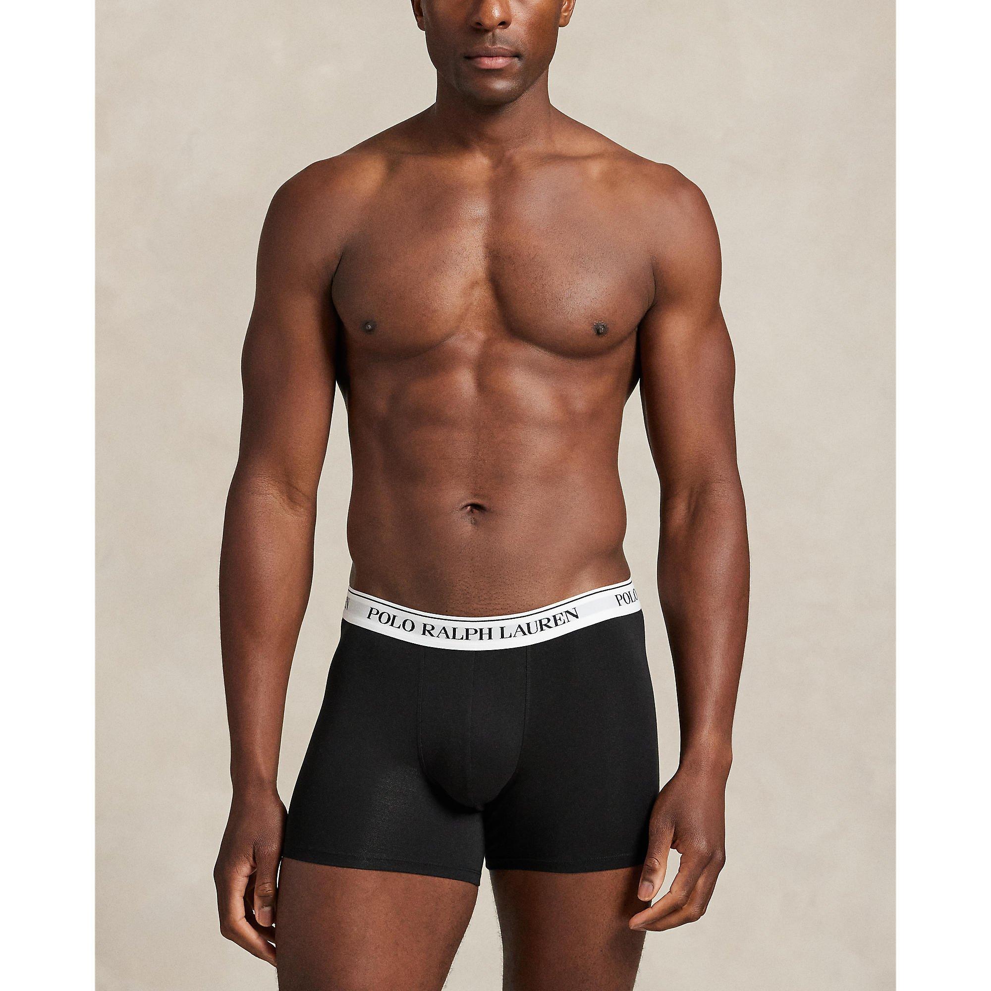Nvy AOP/Red/Blk - Polo Ralph Lauren - Mens 3-Pack Boxer Briefs - 4