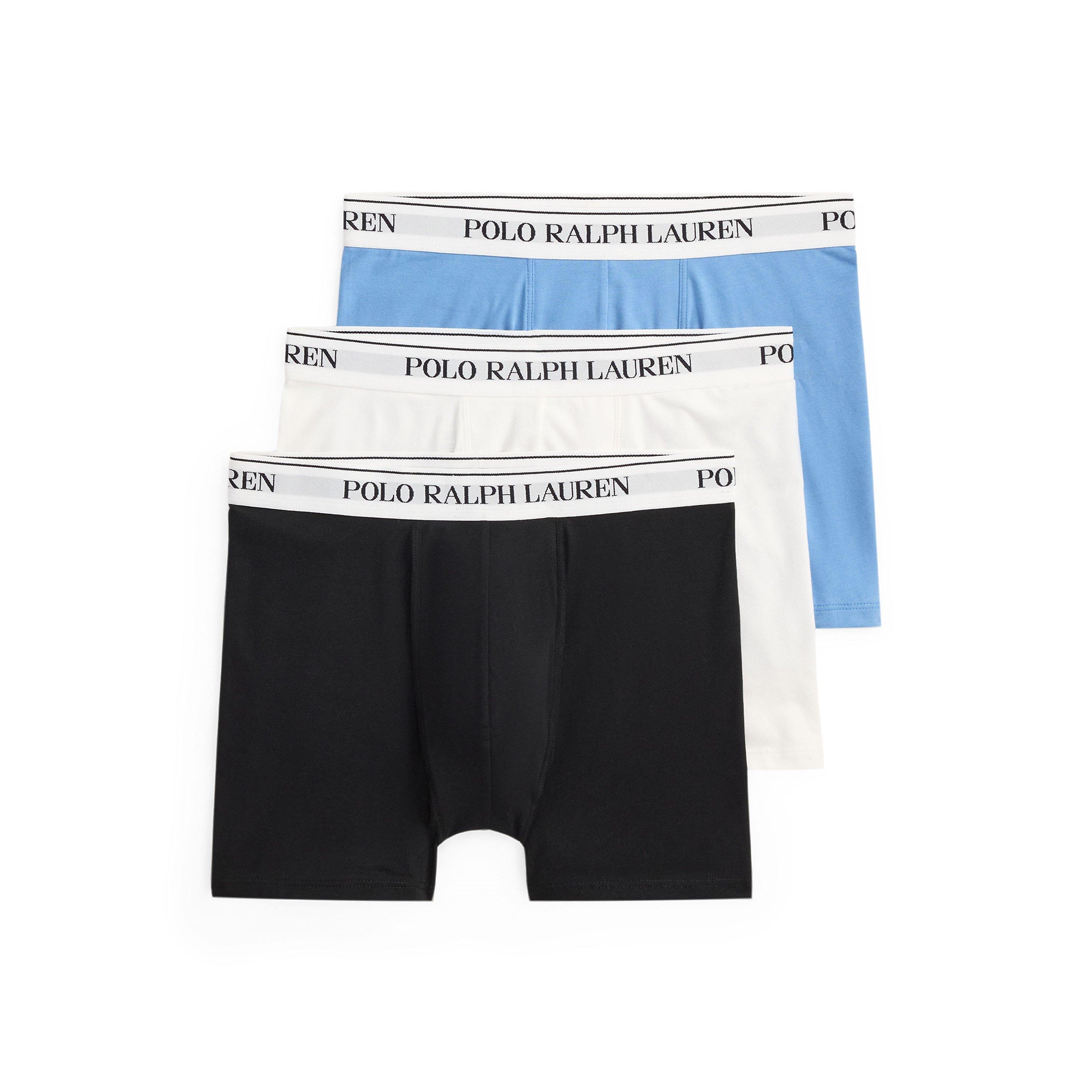 Polo Ralph Lauren Men's 3-Pack Boxer Briefs - Blu/Wht/Blk - 2X Large