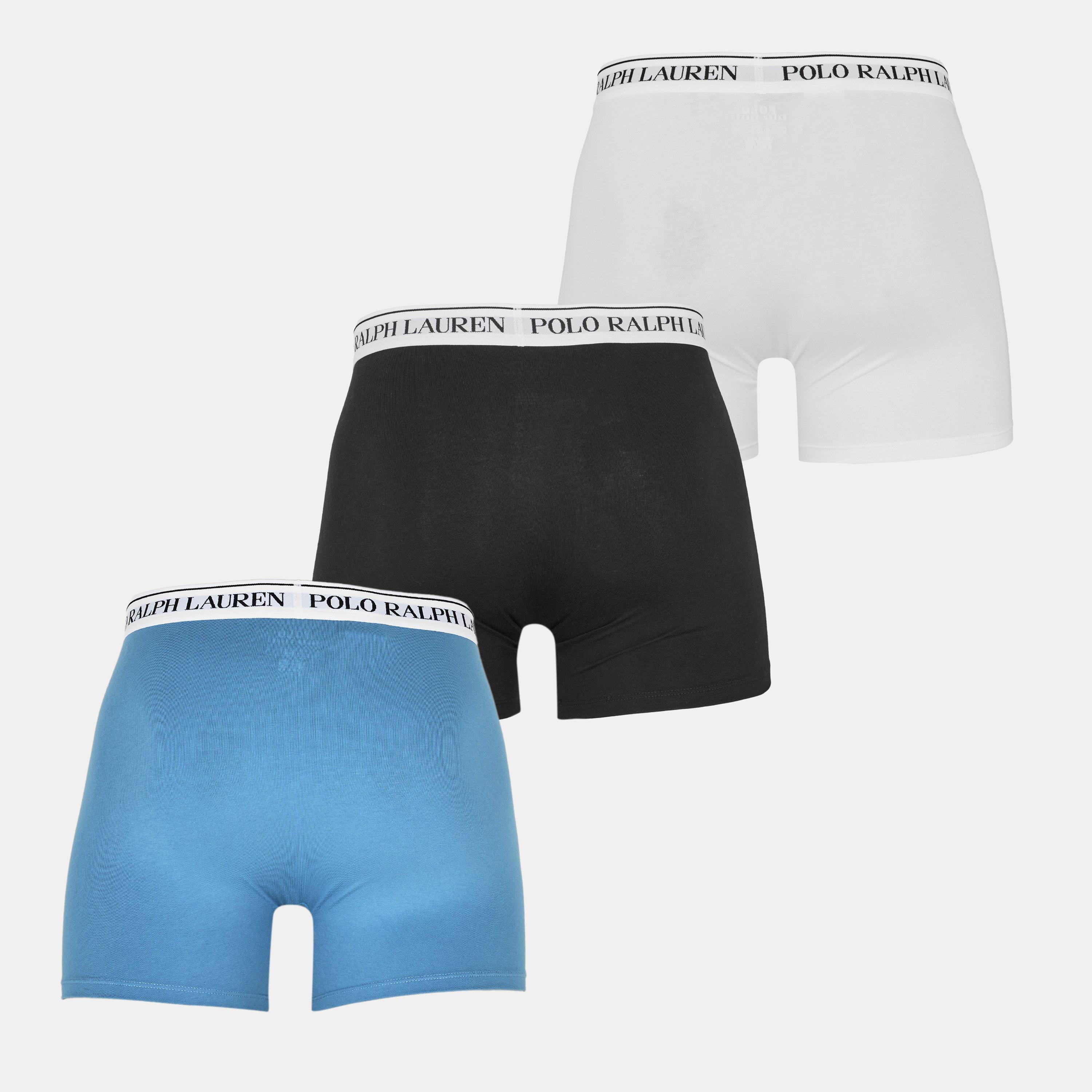 Blu/Wht/Blk - Polo Ralph Lauren - Mens 3-Pack Boxer Briefs - 2