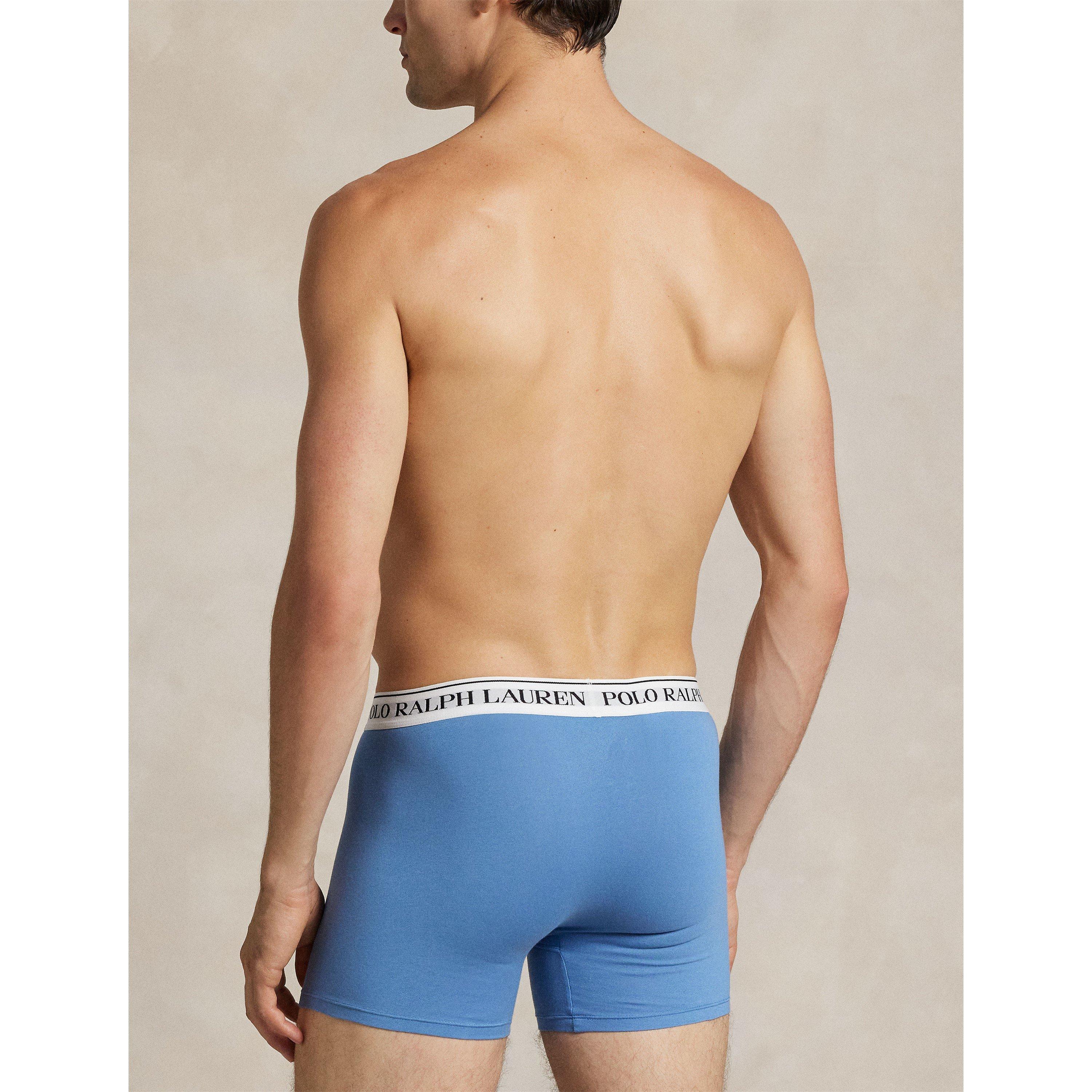 Blu/Wht/Blk - Polo Ralph Lauren - Mens 3-Pack Boxer Briefs - 4