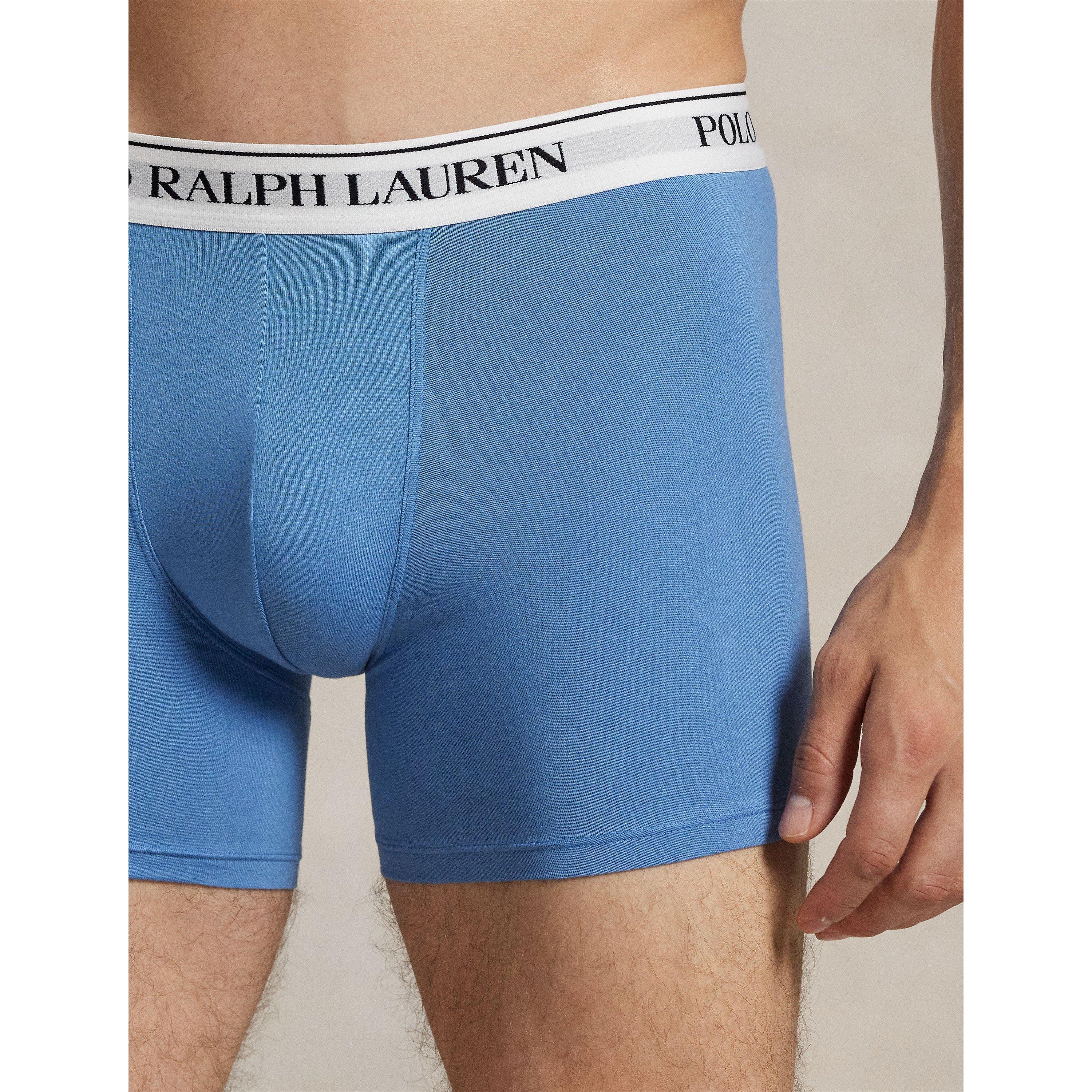 Blu/Wht/Blk - Polo Ralph Lauren - Mens 3-Pack Boxer Briefs - 5