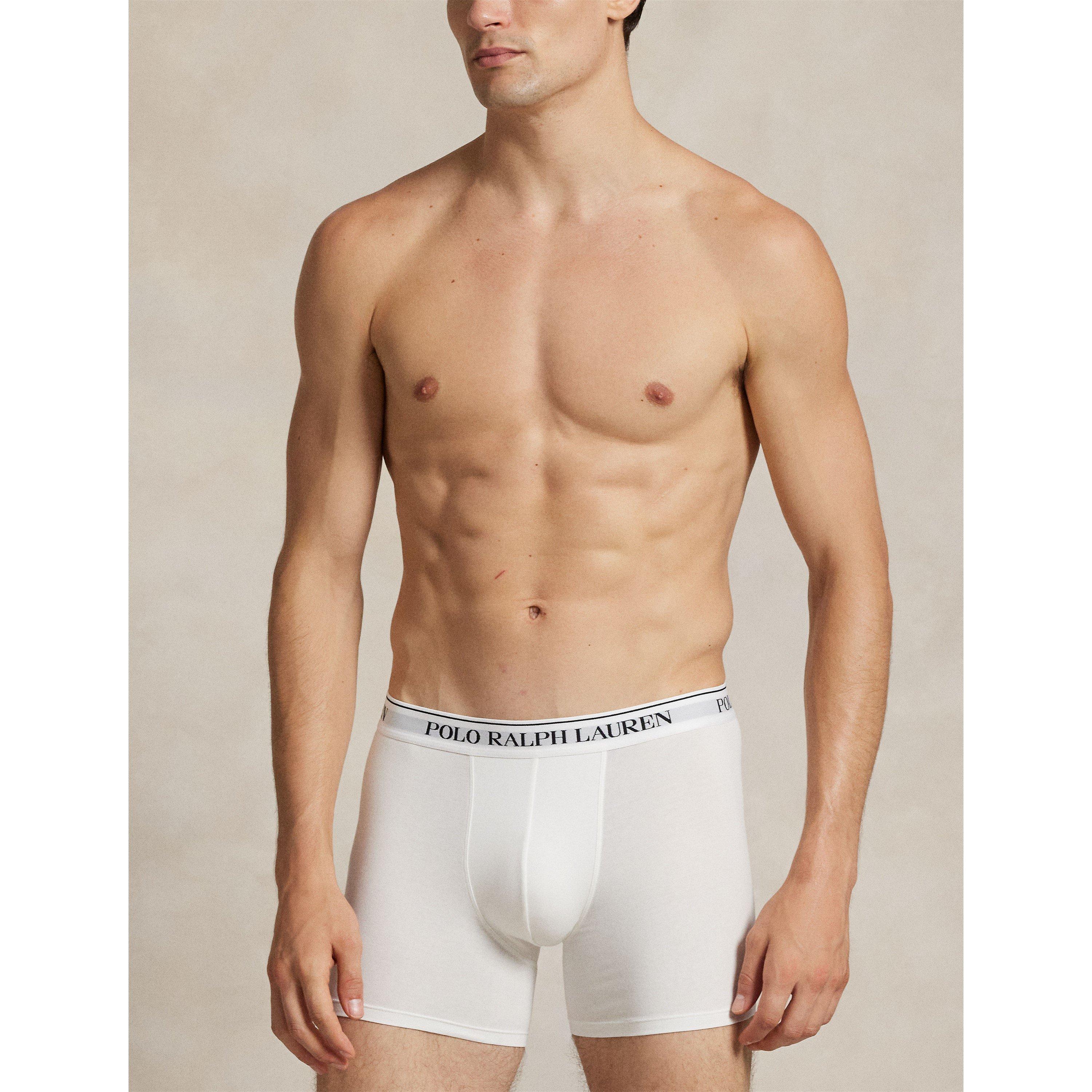 Blu/Wht/Blk - Polo Ralph Lauren - Mens 3-Pack Boxer Briefs - 6