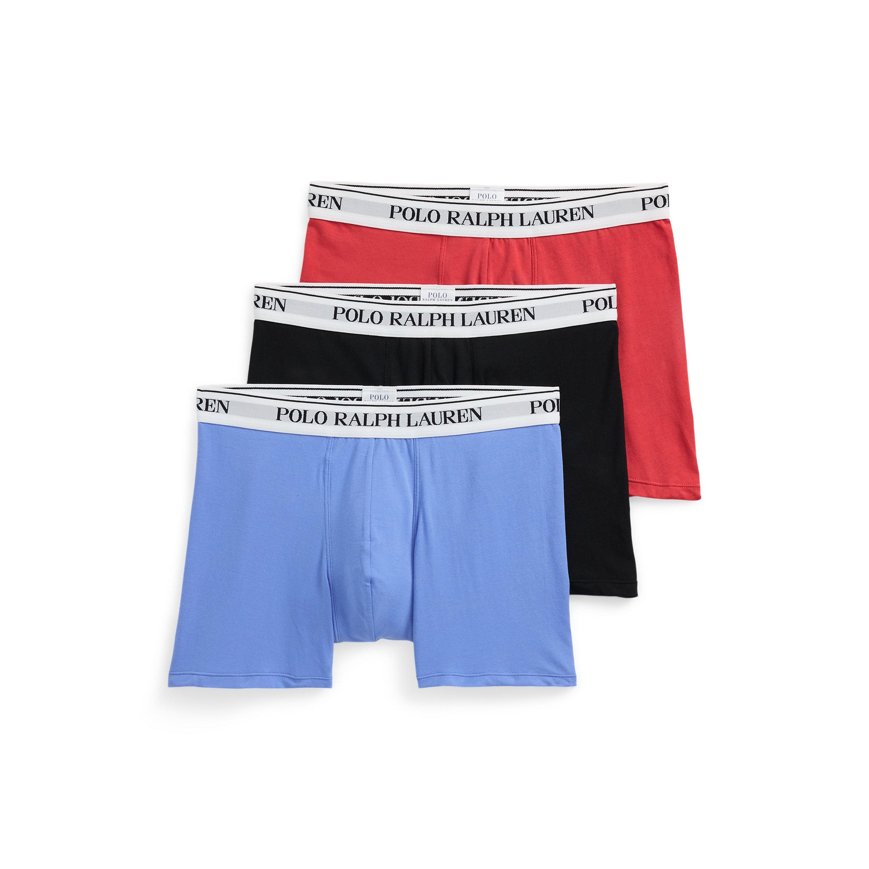 Polo Ralph Lauren Men's 3-Pack Boxer Briefs - Blk/Blu/Red - Small